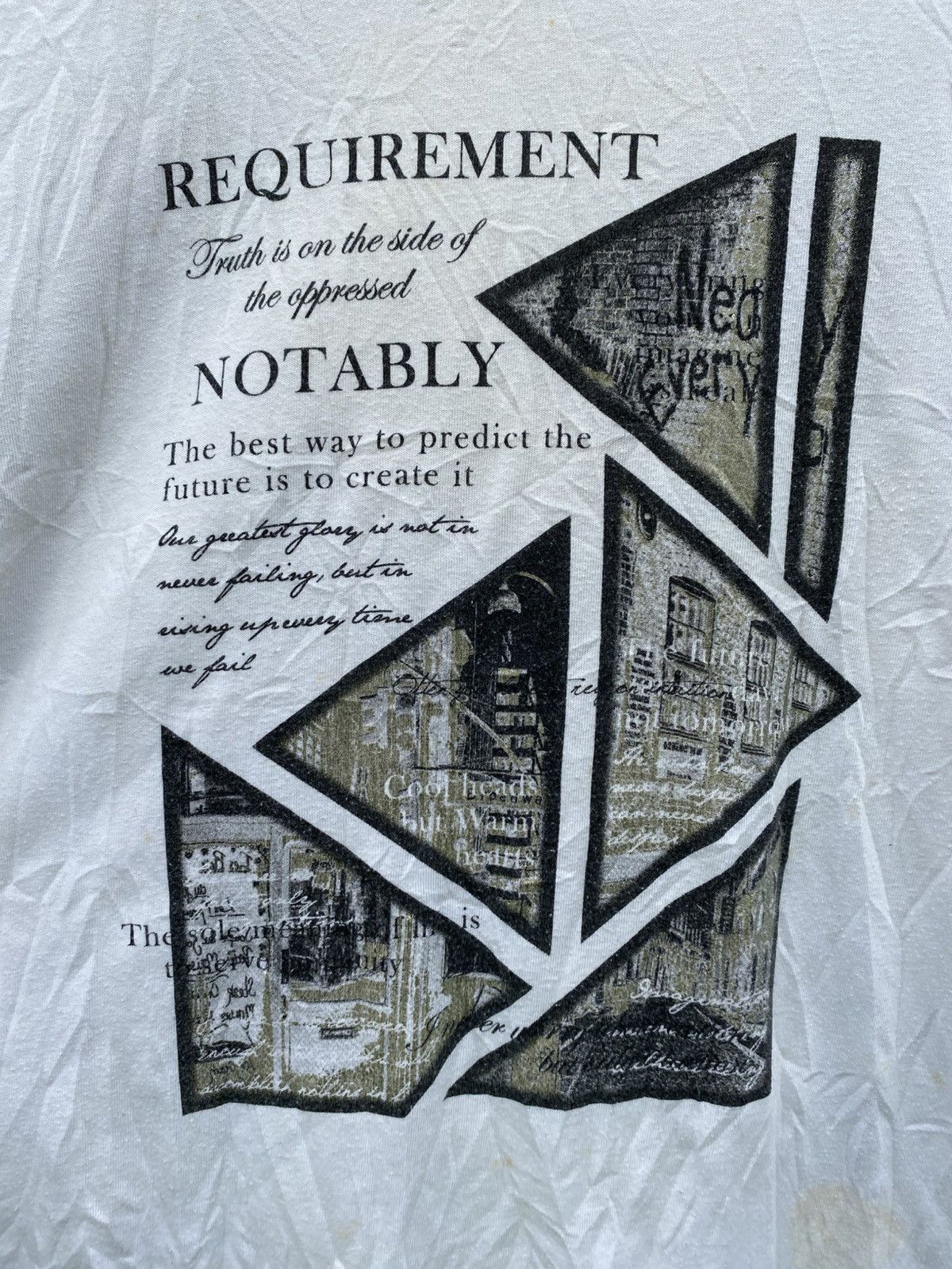 semanticdesign Semanticdesign Long Sleeve Modern Geometric Newspaper Tee Size US L / EU 52-54 / 3 - 7 Thumbnail
