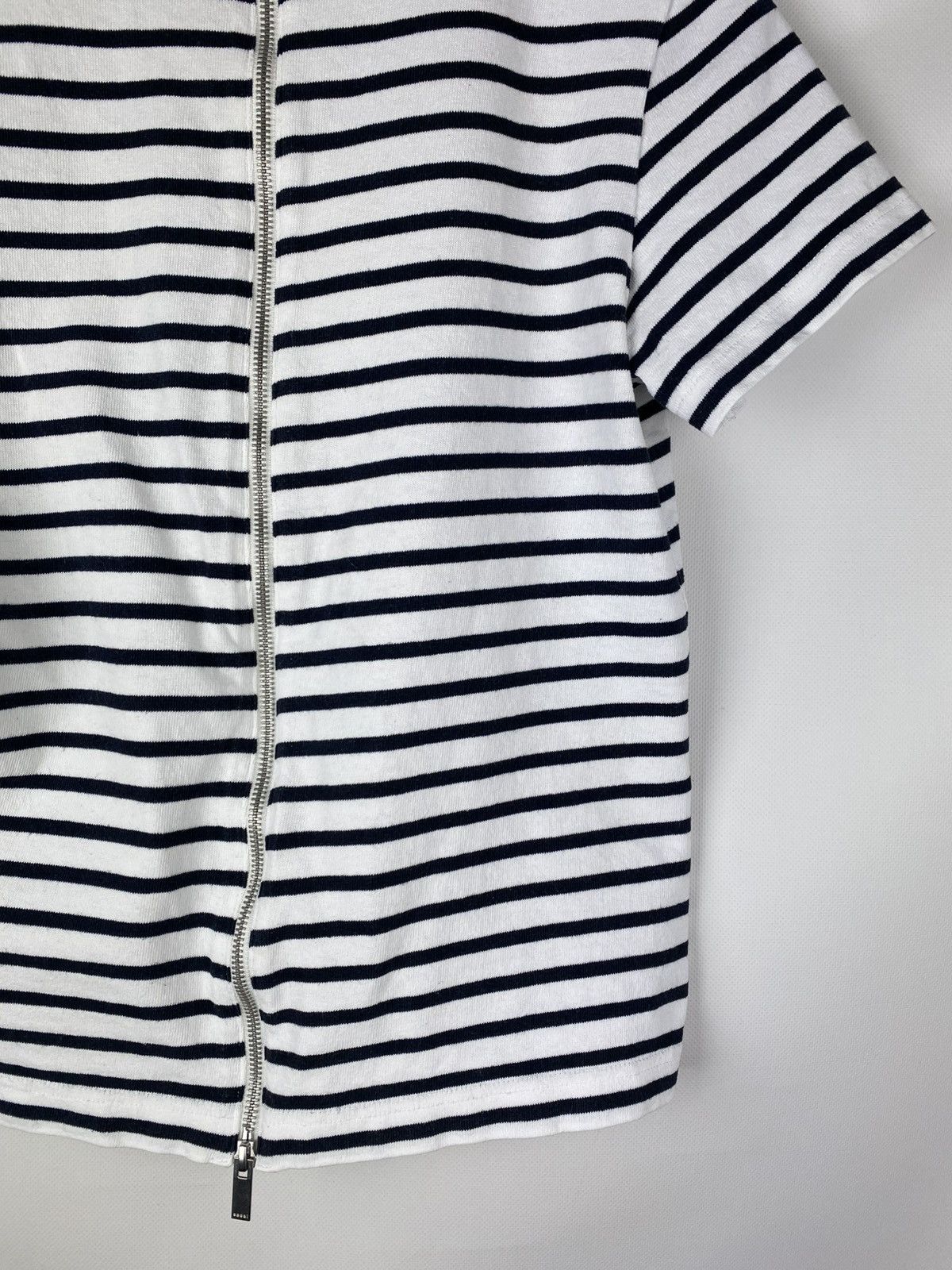 Japanese Brand × Sacai Sacai ladies striped back zip chest pocket t shirt size 3 Size L / US 10 / IT 46 - 17 Thumbnail