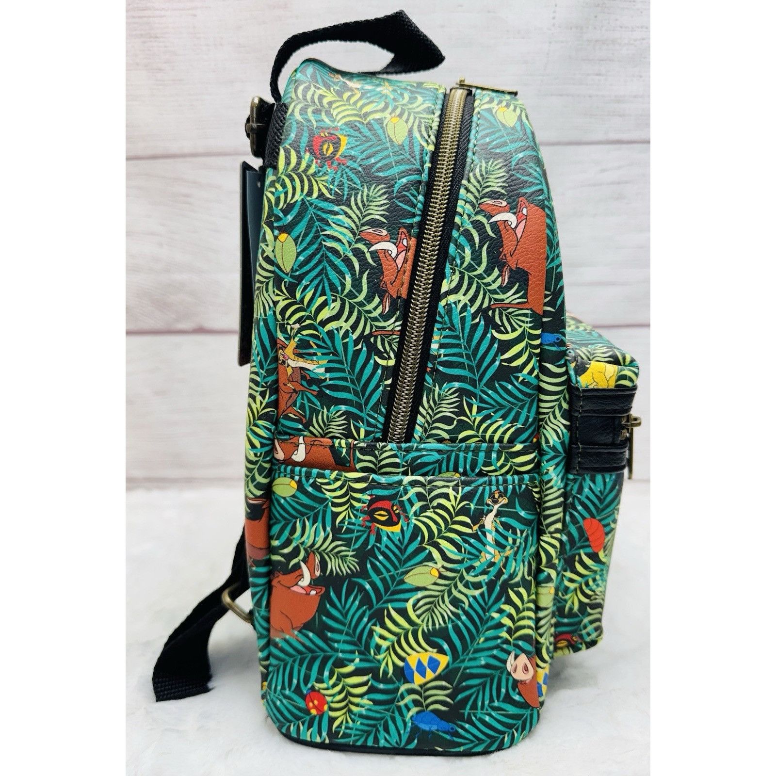 Disney Loungefly Disney Lion King Simba Pumba Timon Green Jungle Bu Size ONE SIZE - 4 Thumbnail
