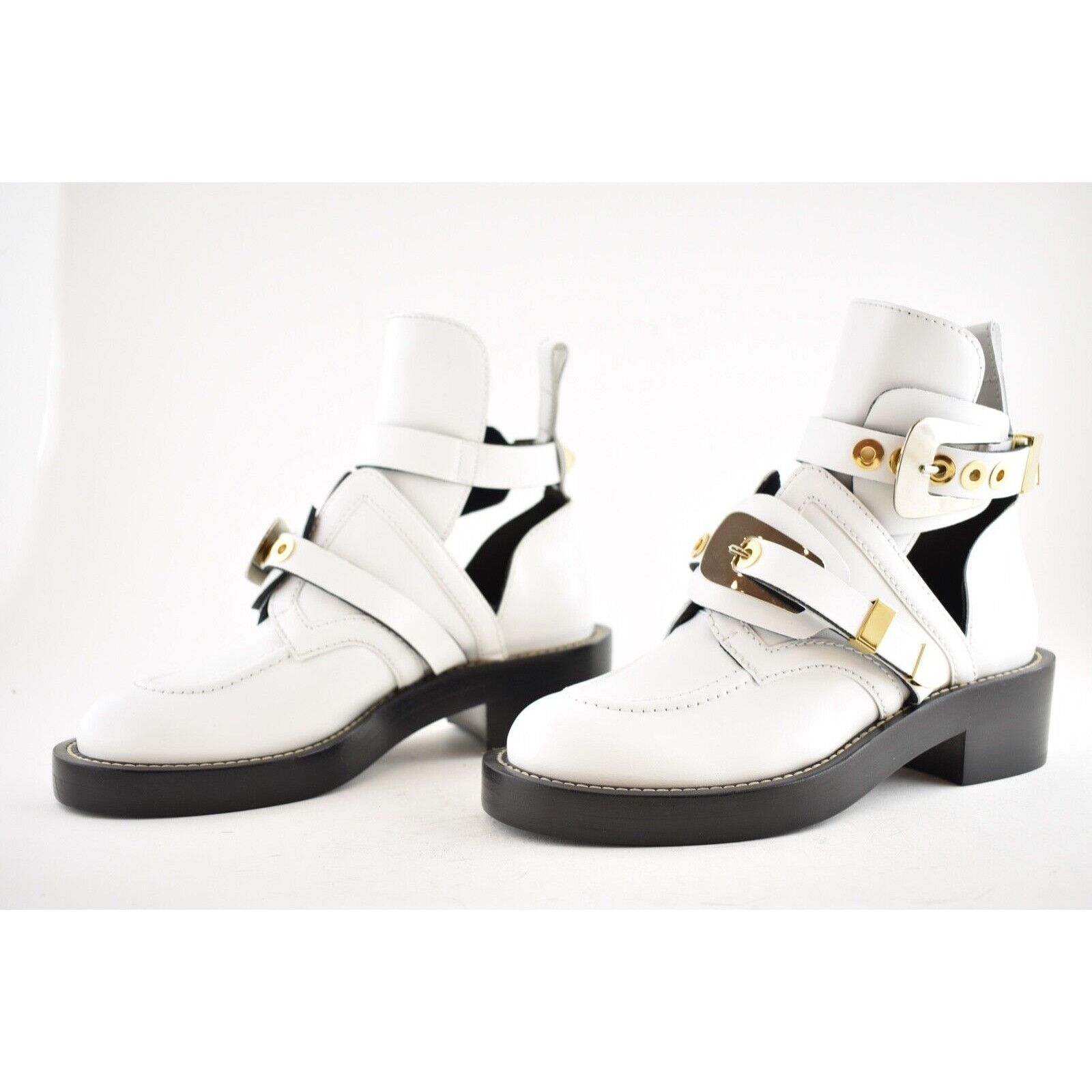 Balenciaga Balenciaga Ceinture White Black Leather Buckle Cut Out Size US 6 / IT 36 - 10 Thumbnail