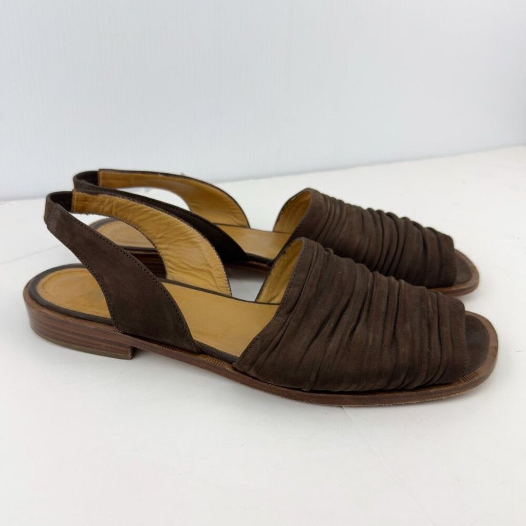 Carel Paris CAREL PARIS Luxury Brown Slingback Flat Lazy Sandals sz 41 Size US 11 / IT 41 - 2 Thumbnail