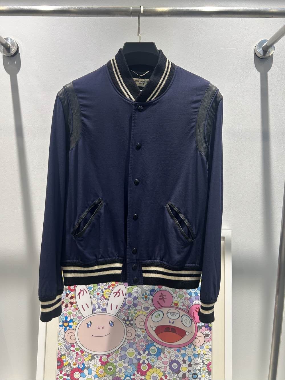 Saint Laurent Paris Saint Laurent Leather Varsity Jacket Size L Size US L / EU 52-54 / 3 - 1 Thumbnail