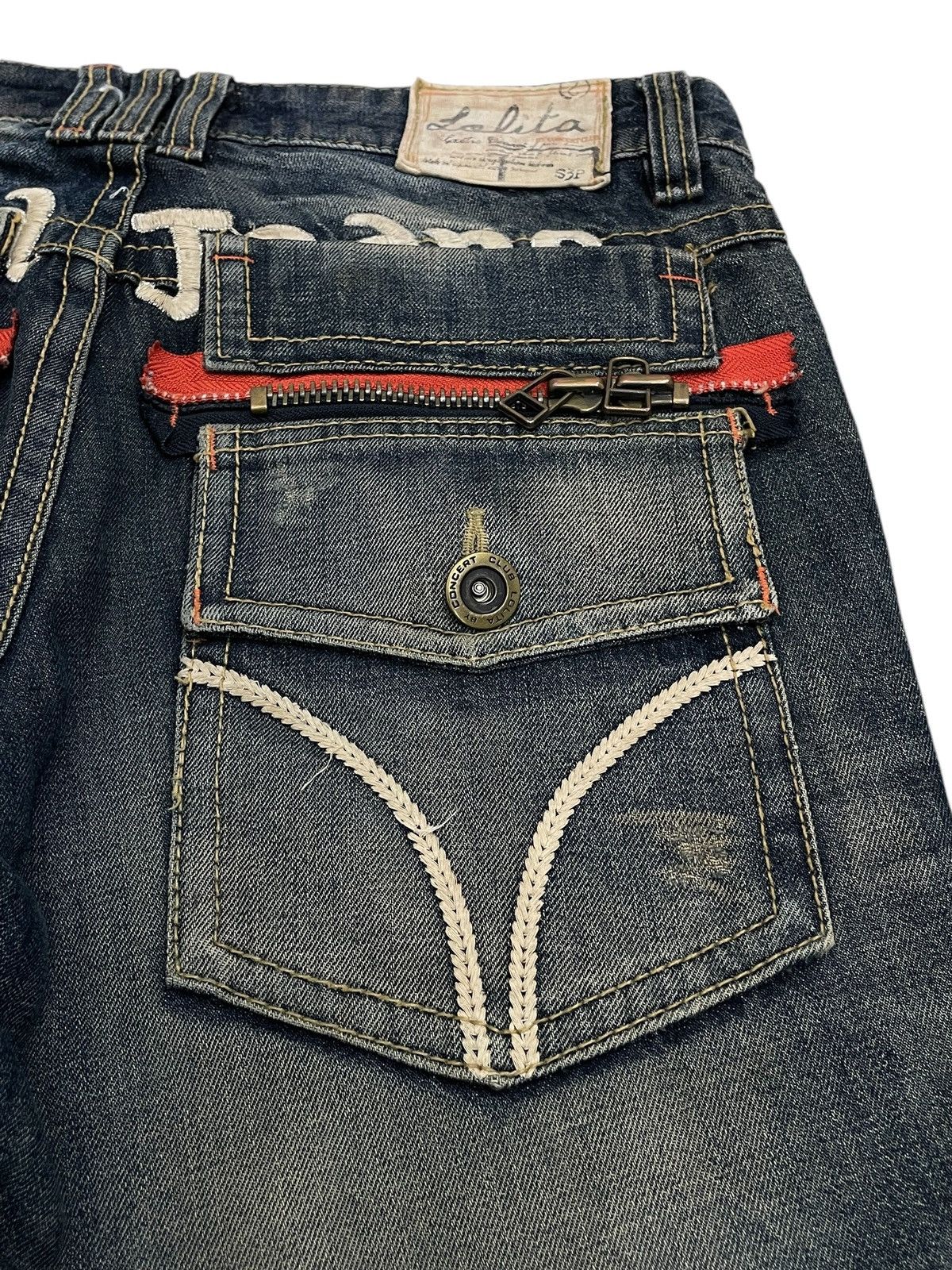 If Six Was Nine Lolita Muddy Whisker Distressed Denim Pants Size US 30 / EU 46 - 19 Thumbnail