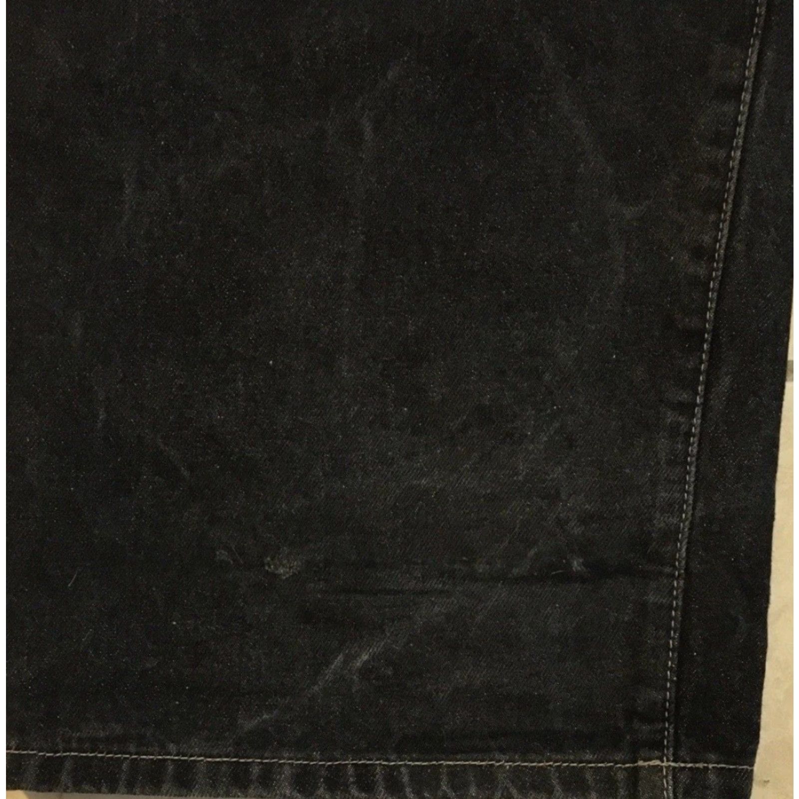 Guess VINTAGE GUESS Jeans 90s Distressed Baggy 40 Black Denim Silvertab Polar Butter Men Regular 33in Wide-Leg Grunge Rock USA Big Boy Inseam 33 Mens Jeans Size US 40 / EU 56 - 4 Thumbnail