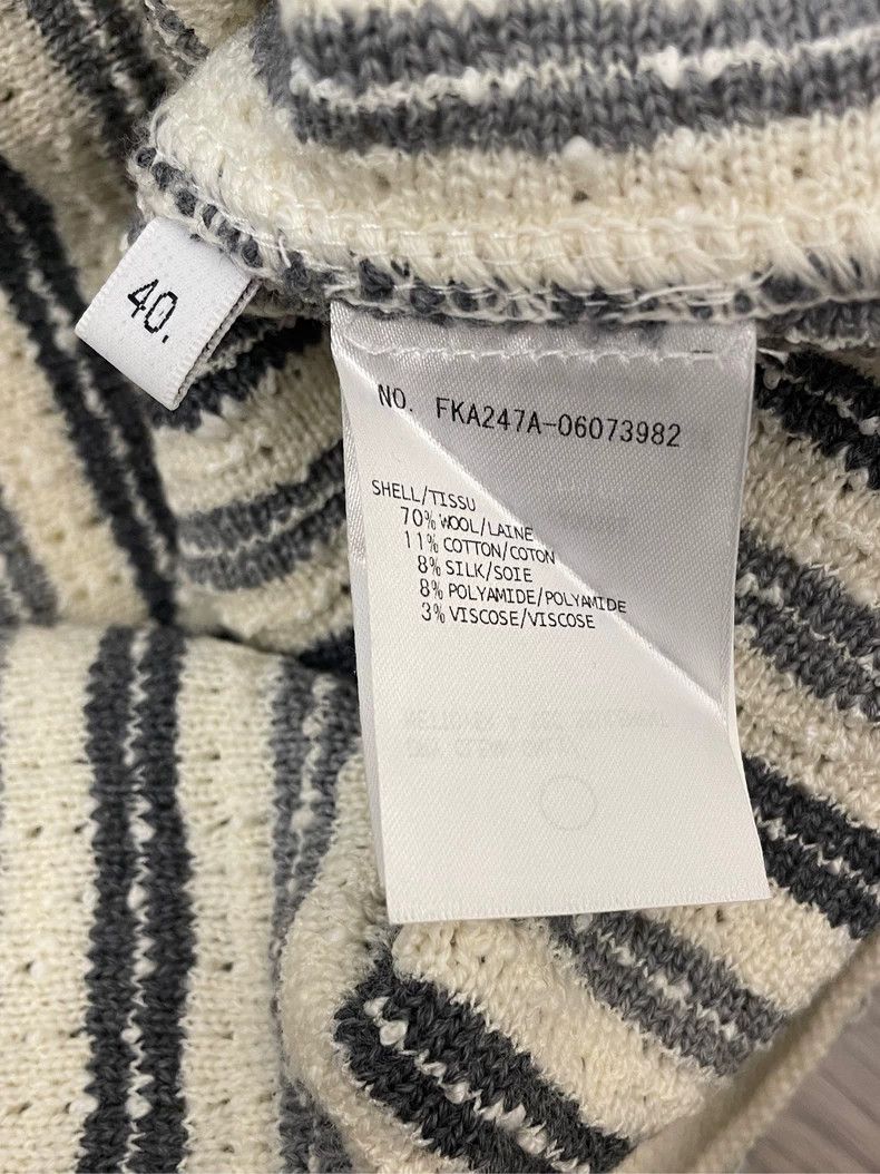 Thom Browne Thom browne Beige gray stripe jacquart silver buckle wool s Size S / US 4 / IT 40 - 7 Thumbnail