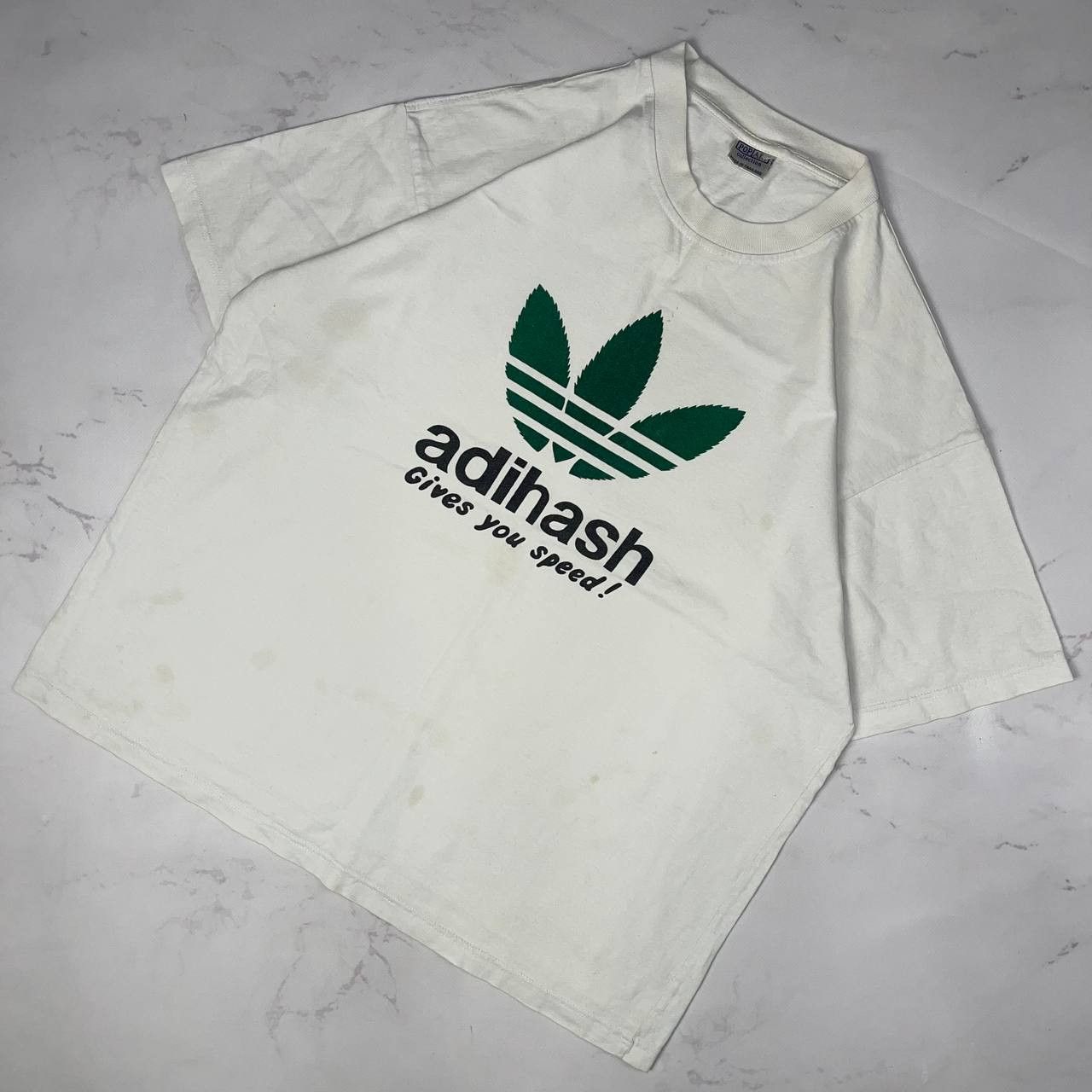 Vintage Y2K Addihash gives you speed 420 weed smoking t-shirt tee Size US XL / EU 56 / 4 - 1 Thumbnail
