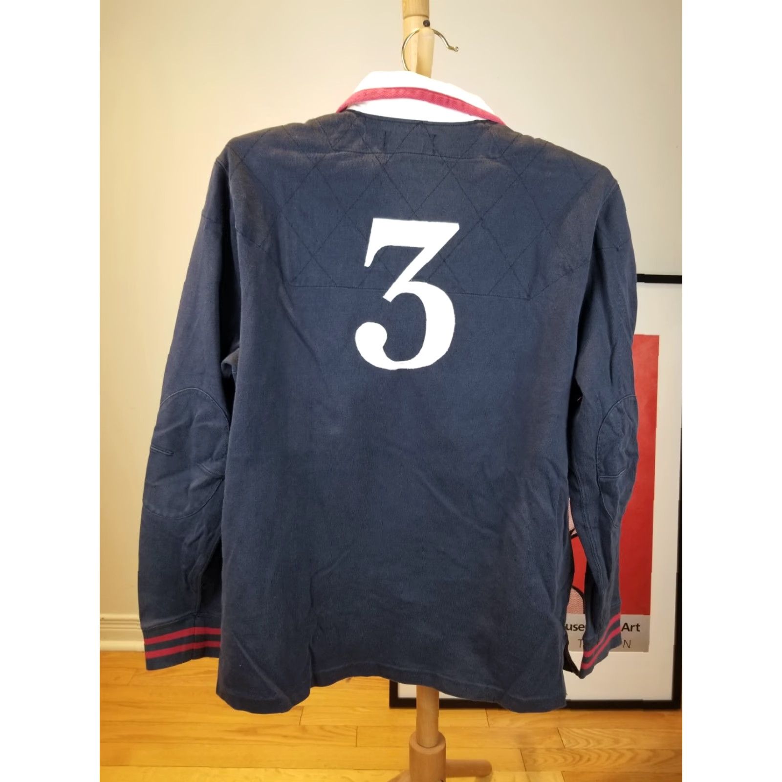 Vintage VINTAGE RALPH LAUREN POLO BIG PONY NAVY RUGBY SHIRT SZ XLARGE Shirt Men XL Red Size US XL / EU 56 / 4 - 7 Thumbnail
