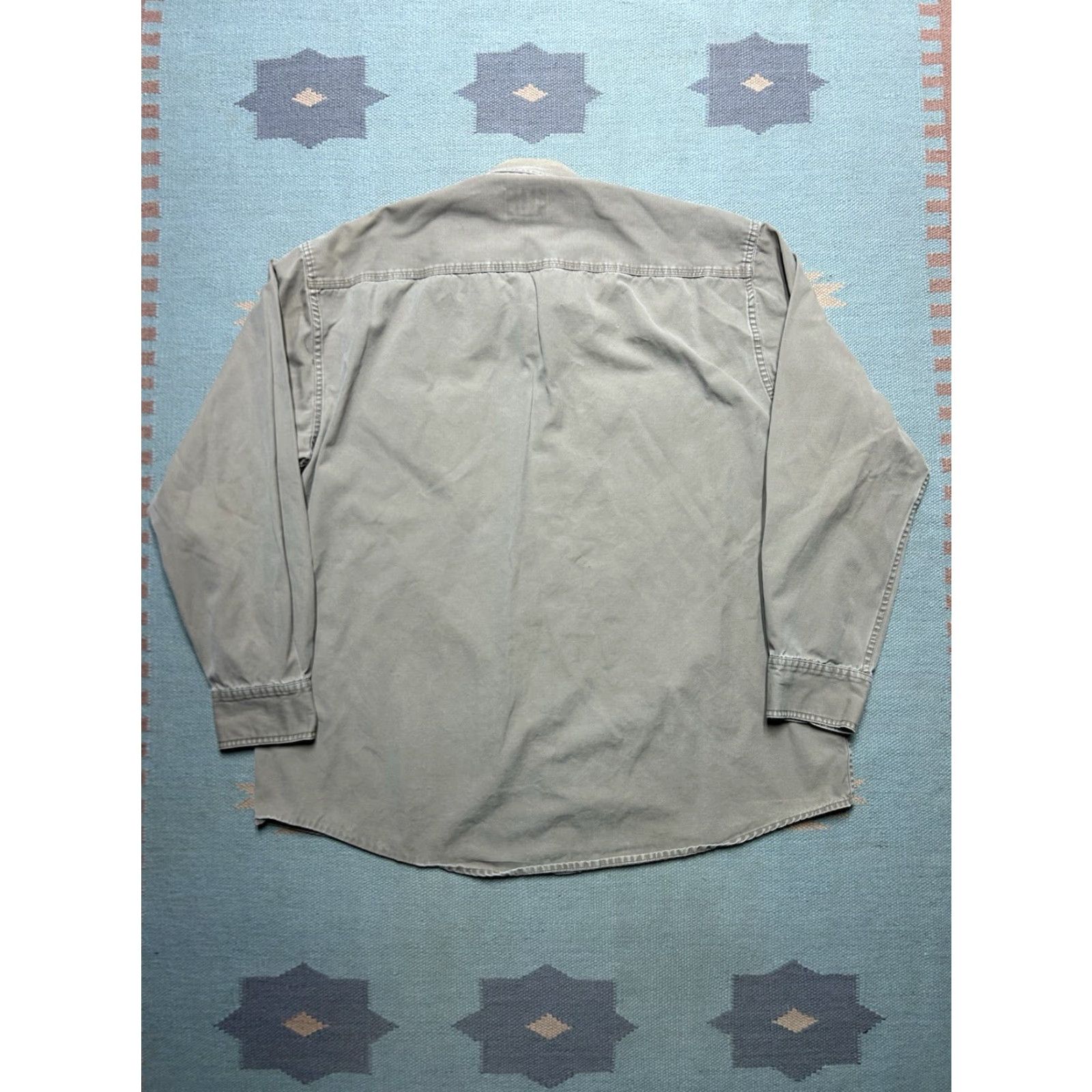 Vintage VINTAGE Cabela's Button-Up Shirt Long Sleeve Canvas Gray Outdoor XL Tall Mens Size US XL / EU 56 / 4 - 7 Thumbnail