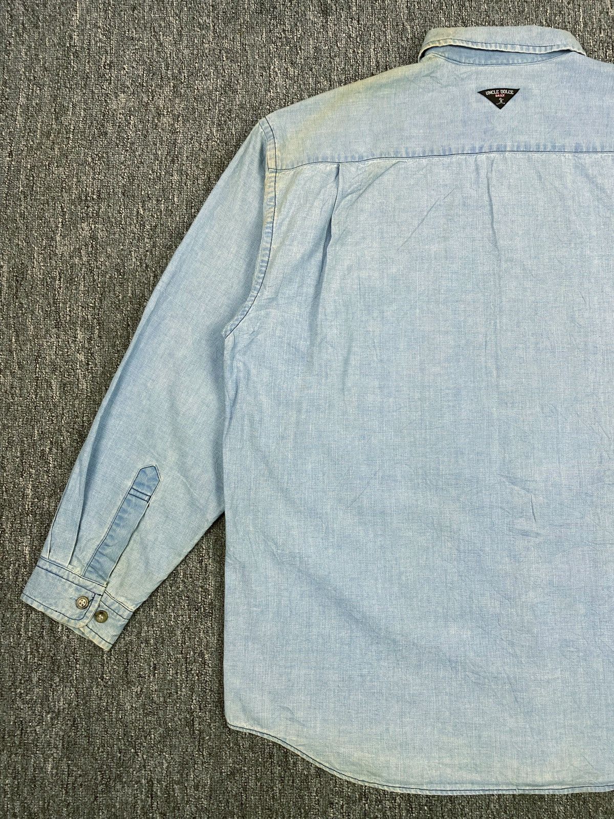 Japanese Brand Uncle Dolce Denim Distressed Shirt Size US XL / EU 56 / 4 - 13 Thumbnail