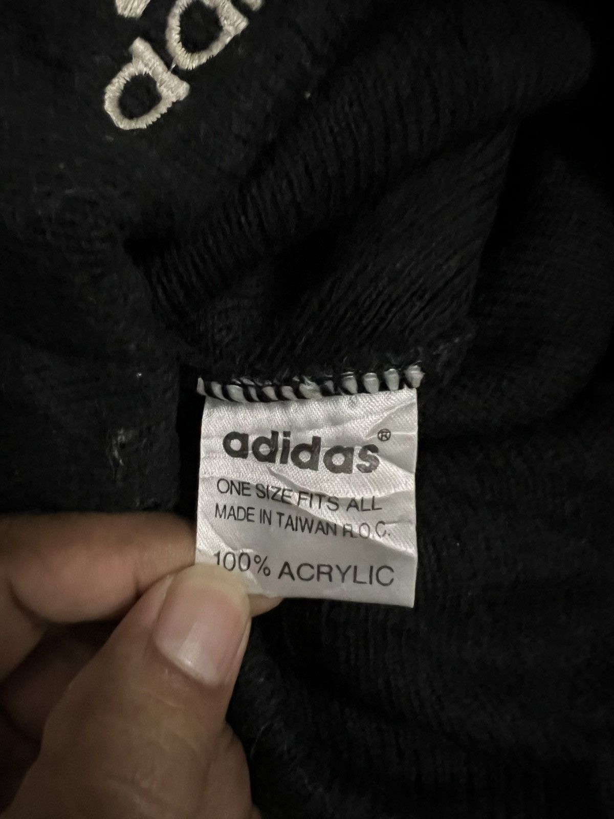 Vintage Vintage Adidas Big Logo Beanie Hat Size ONE SIZE - 6 Thumbnail