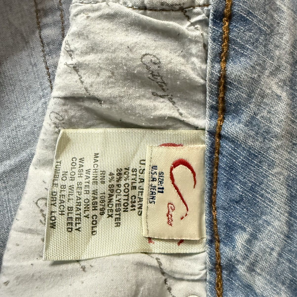 Japanese Brand 🔥🇯🇵 Vtg 90s Faded Denim Baggy Flared Size US 32 / EU 48 - 9 Thumbnail