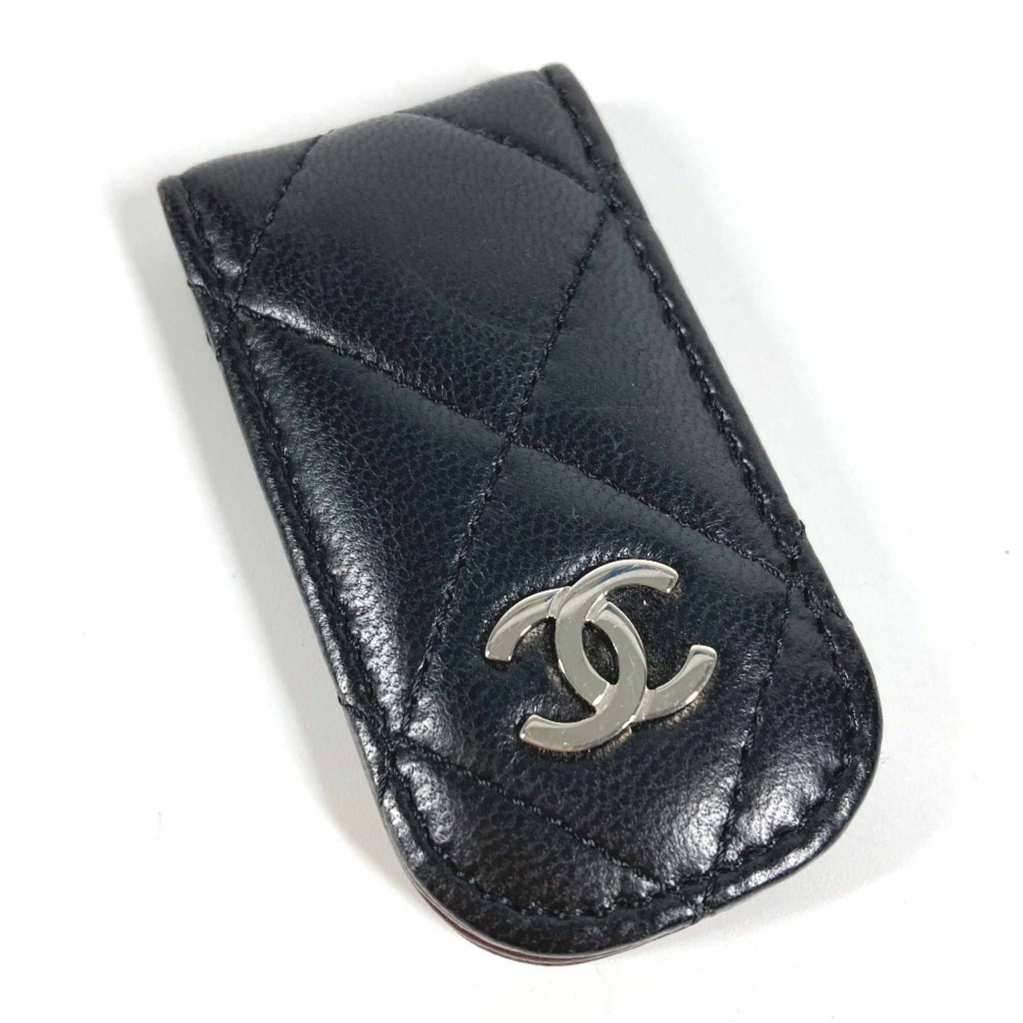 Chanel CHANEL Matelasse Quilted CC Coco Mark Logo Wallet with Money Clip, Lambskin, Black, for Men and Women Size ONE SIZE - 1 Thumbnail