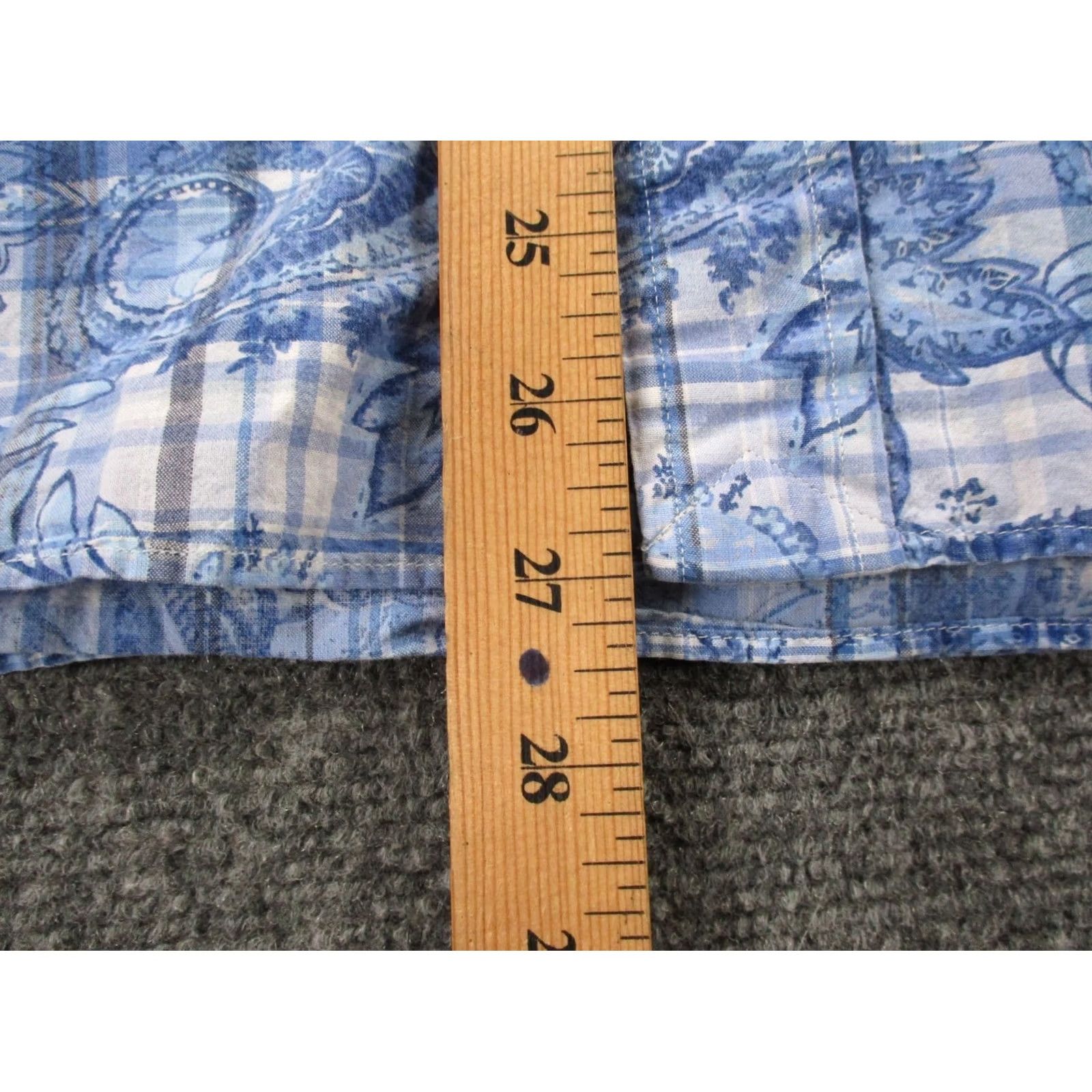 Ralph Lauren Ralph Lauren Shirt Mens M Blue Paisley Floral Plaid Button-Up Casual Summer White Space? Size US M / EU 48-50 / 2 - 4 Thumbnail