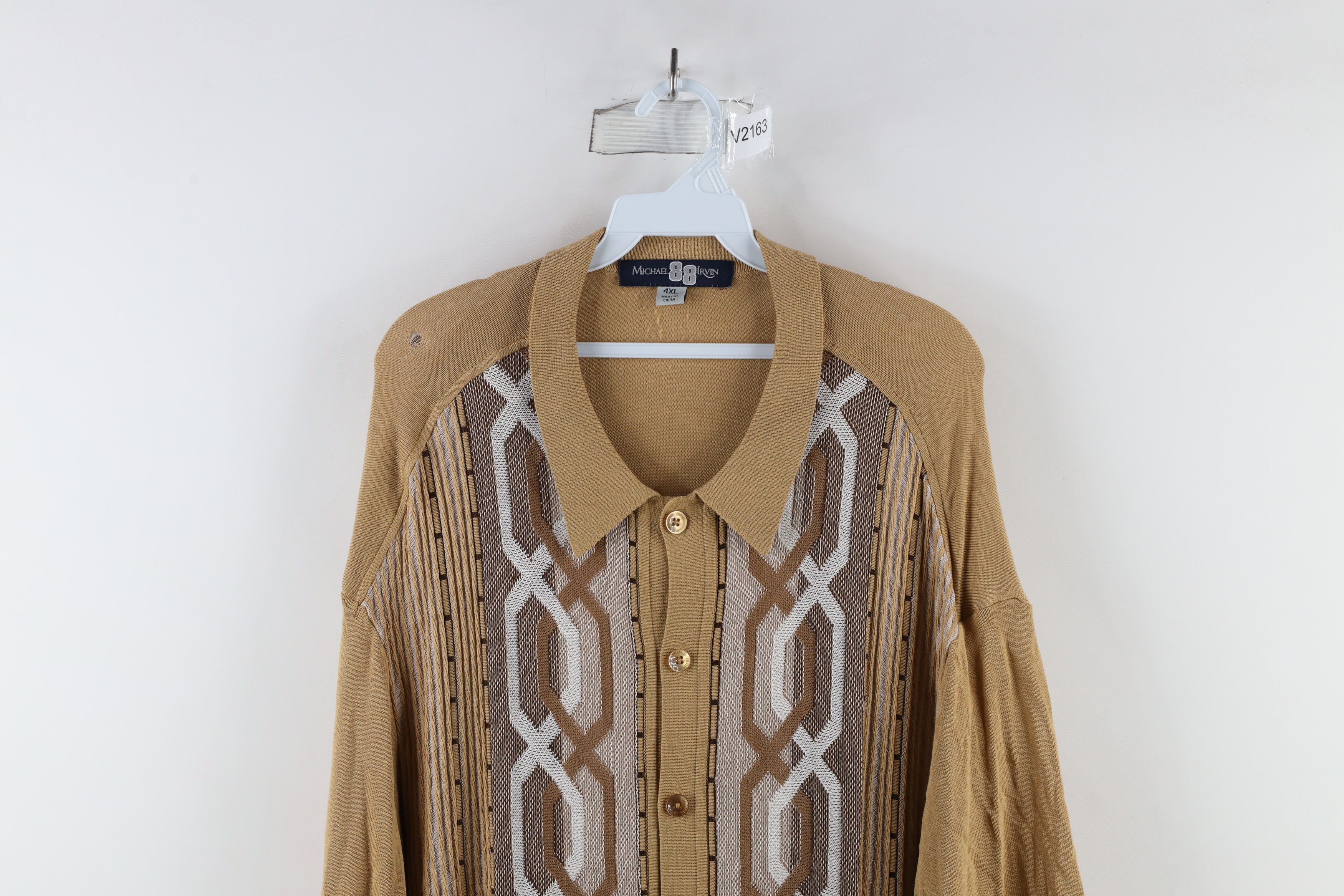 Vintage Vintage 90s Coogi Style Ed Bassmaster Collared Button Shirt Size US XXL / EU 58 / 5 - 2 Thumbnail