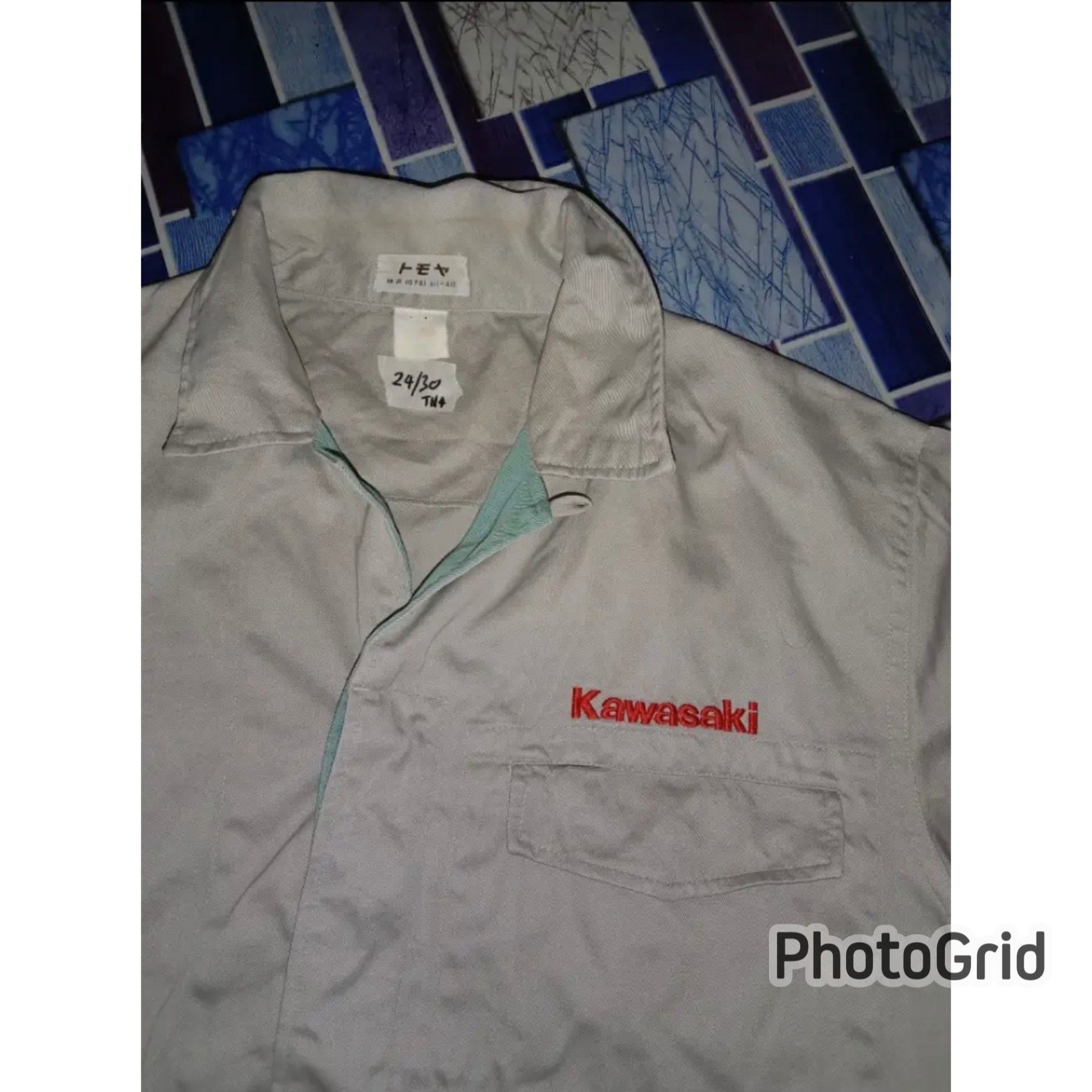 Vintage Vintage KAWASAKI Workwear Jacket Size US L / EU 52-54 / 3 - 2 Thumbnail
