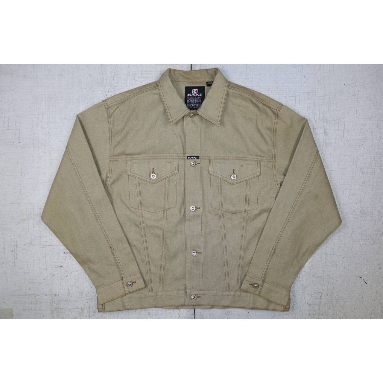 Vintage Kani Jeans Denim Jean Jacket Men’s Size XL Khaki Beige Size US XL / EU 56 / 4 - 9 Thumbnail
