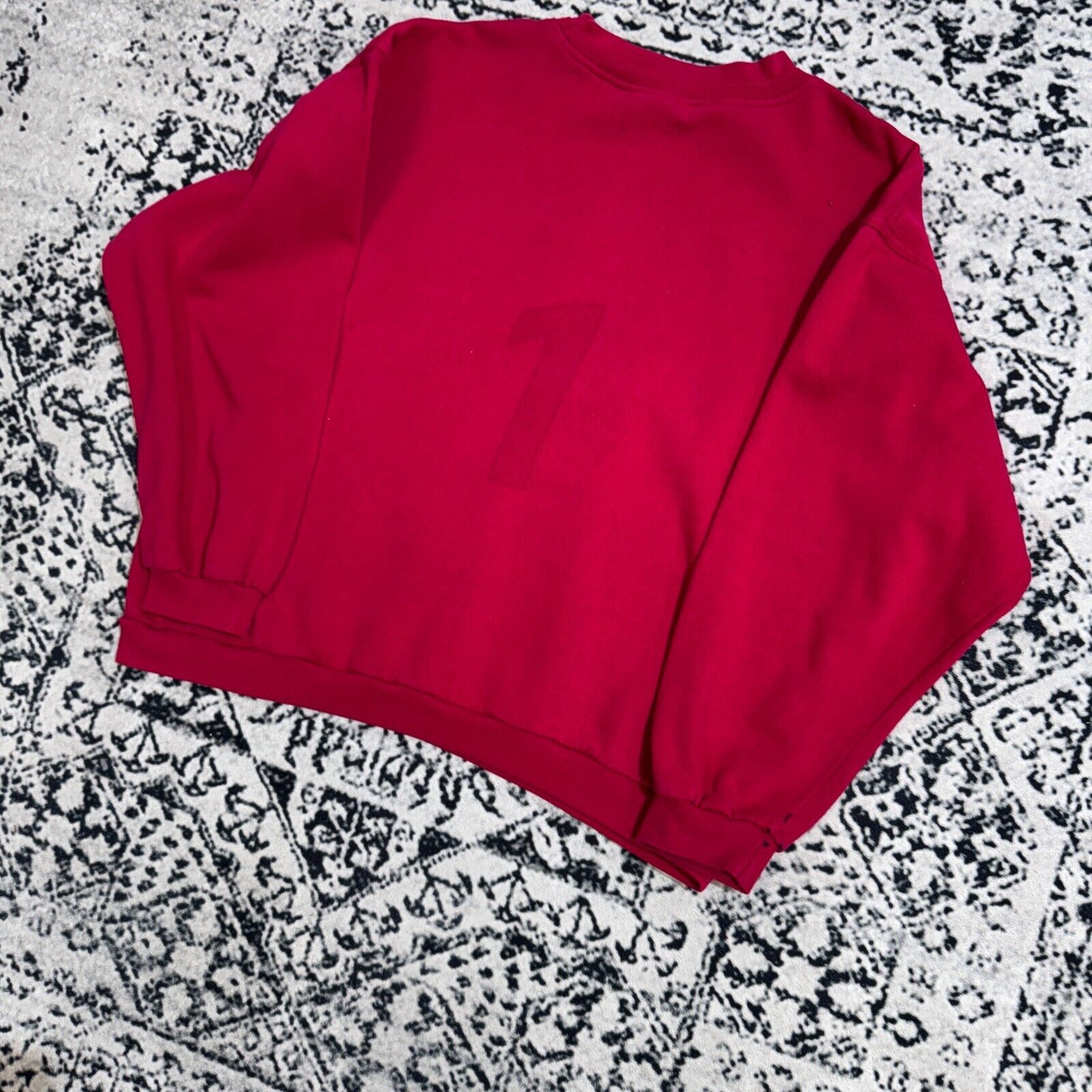 Nike × Vintage Vintage Nike Red Cotton Crewneck Size XXL 90s Center Swoosh Size US XXL / EU 58 / 5 - 10 Thumbnail