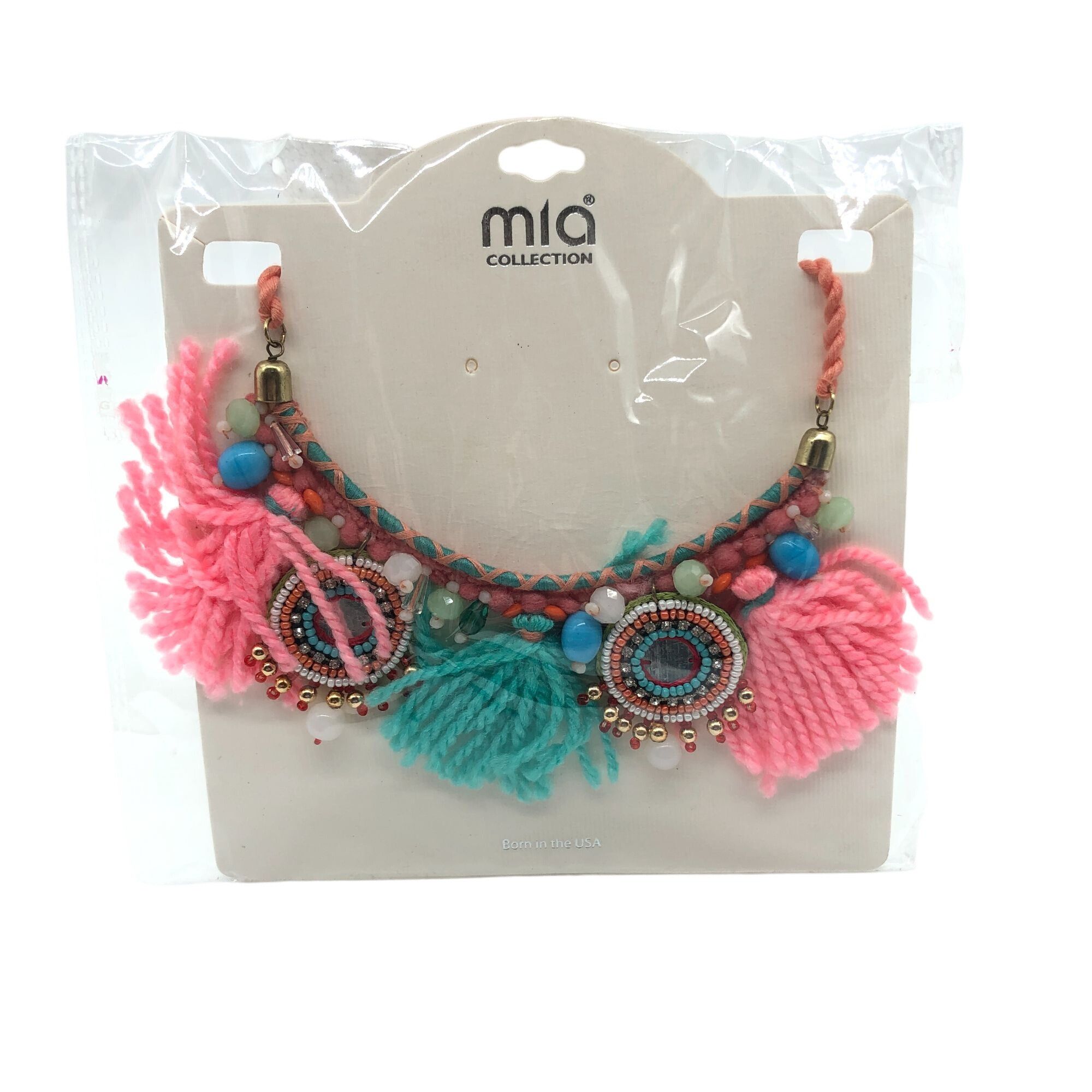 Other Mia Collection Colorful Statement Necklace With Pom-Poms & B Size ONE SIZE - 1 Thumbnail