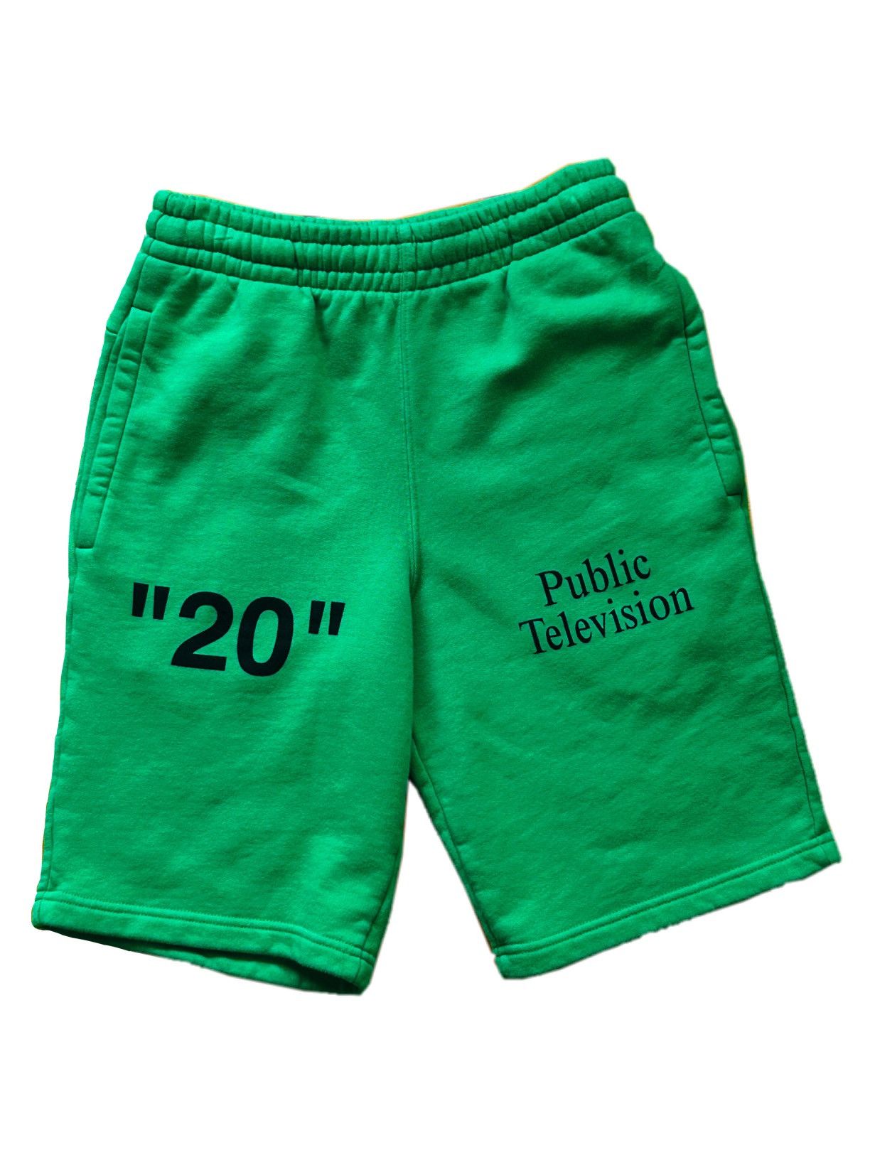 Off-White Off-White Green Cotton Printed Bermuda Shorts XS Size US 30 / EU 46 - 1 Thumbnail