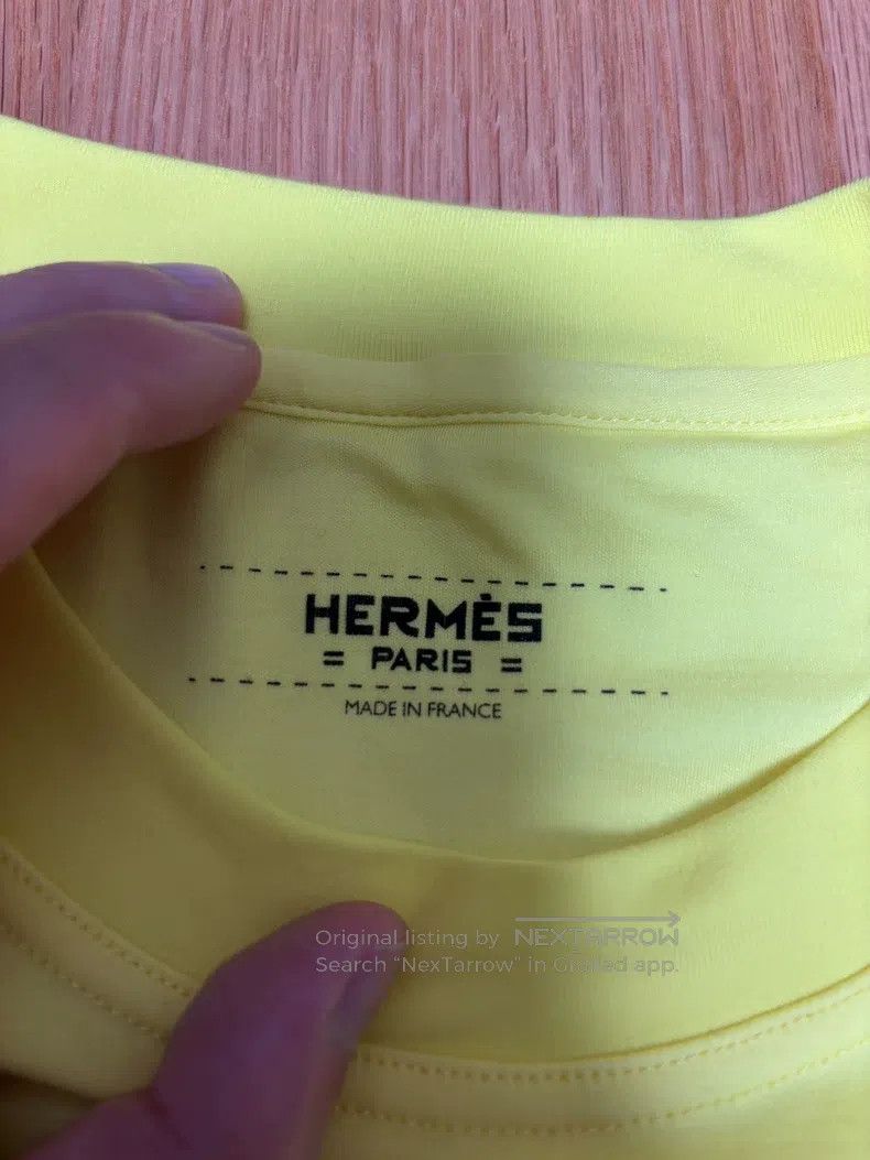 Hermes Hermes Women's short-sleeved T-shirt, bright yellow with c Size XXS / US 00 / IT 34 - 4 Thumbnail