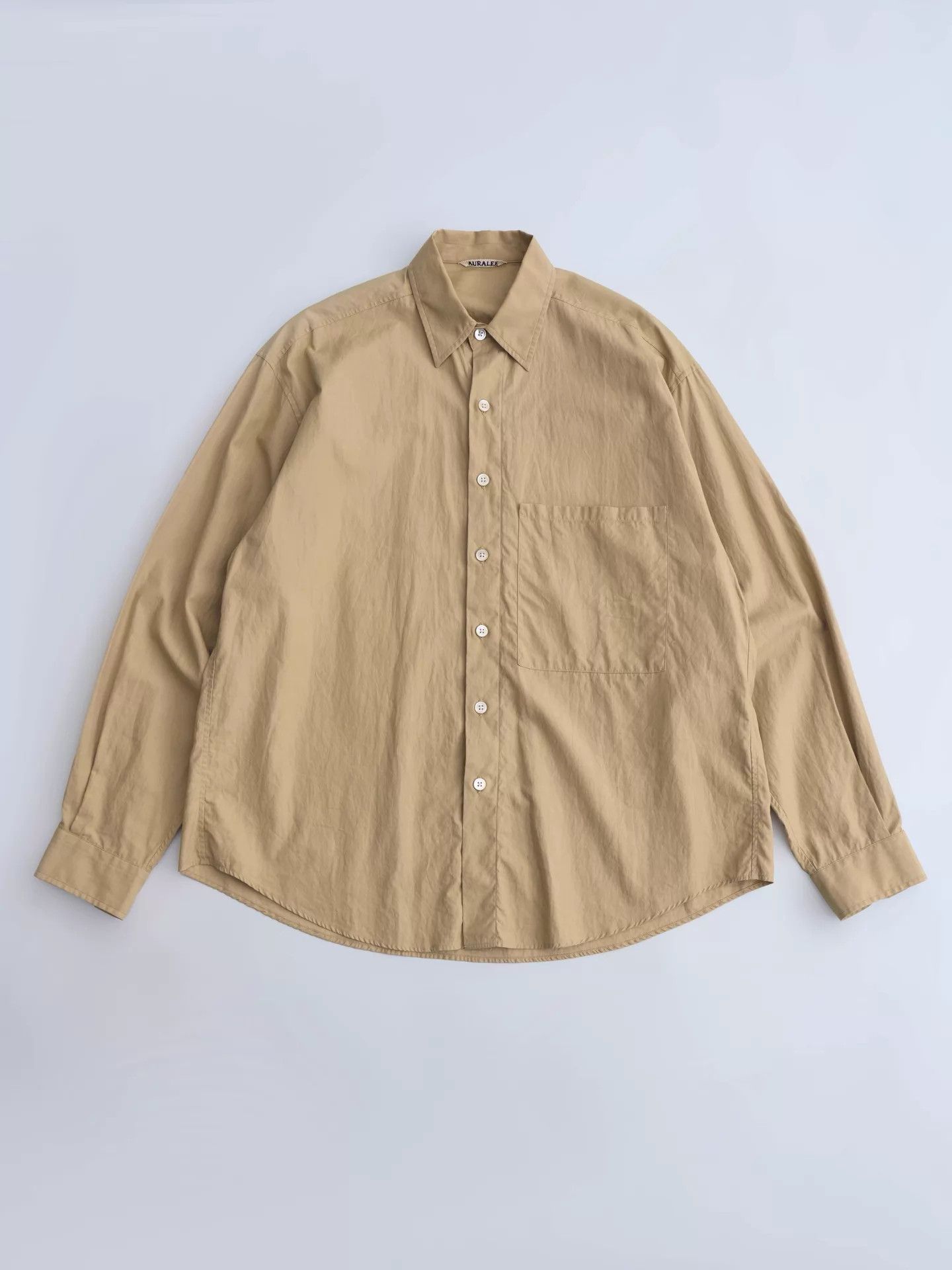 Auralee AURALEE Khaki Oversized Drop-shoulder Shirt Size 3 Size US L / EU 52-54 / 3 - 8 Thumbnail