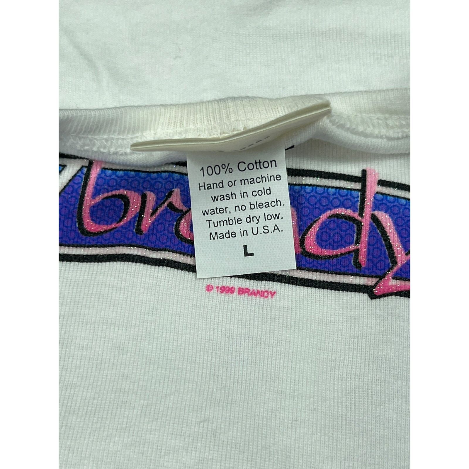 Band Tees × Rap Tees × Vintage Vintage 1999 Winterland Brandy baby style white femme tee Size L / US 10 / IT 46 - 6 Thumbnail
