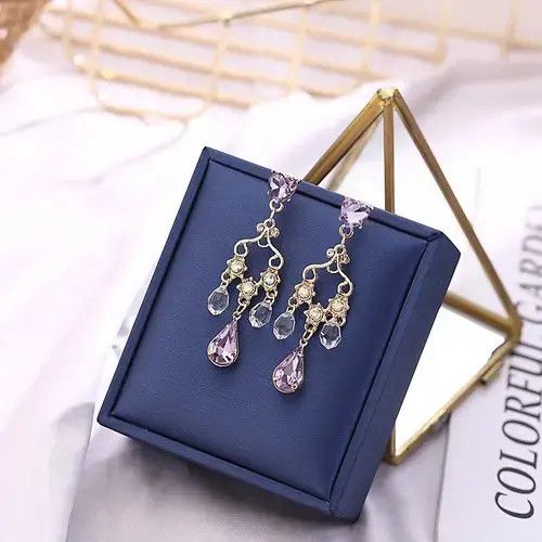 Jewelry Fashion Elegant Crystal Dangle Drop Earrings for Women Size ONE SIZE - 6 Thumbnail