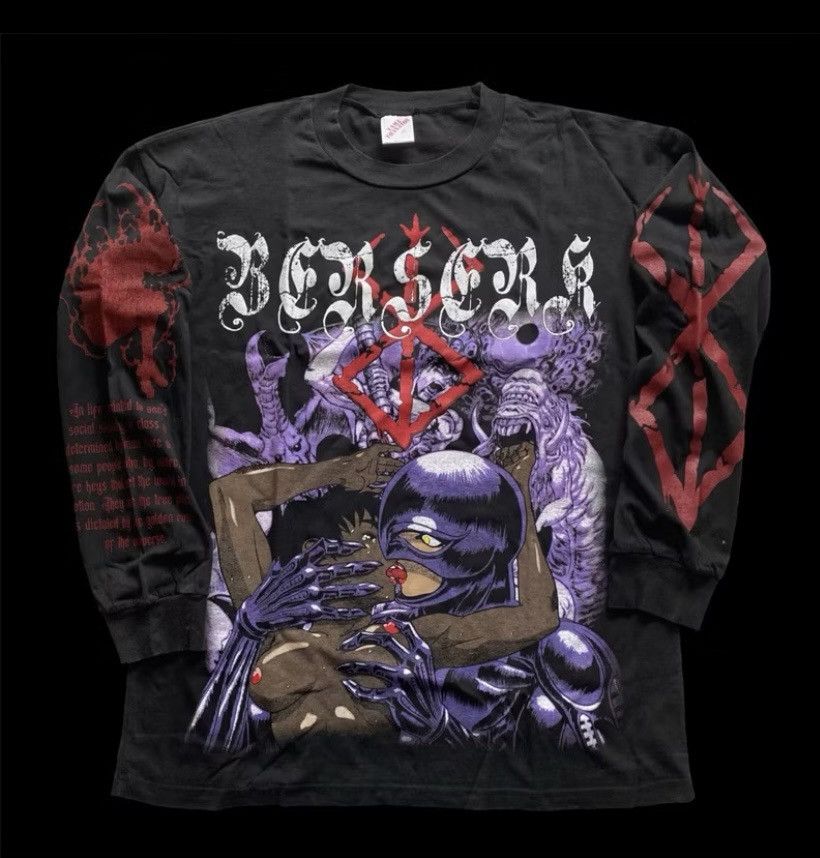 Anime × Vintage FANMADE BERSERK LONGSLEVEE Size US XL / EU 56 / 4 - 1 Thumbnail
