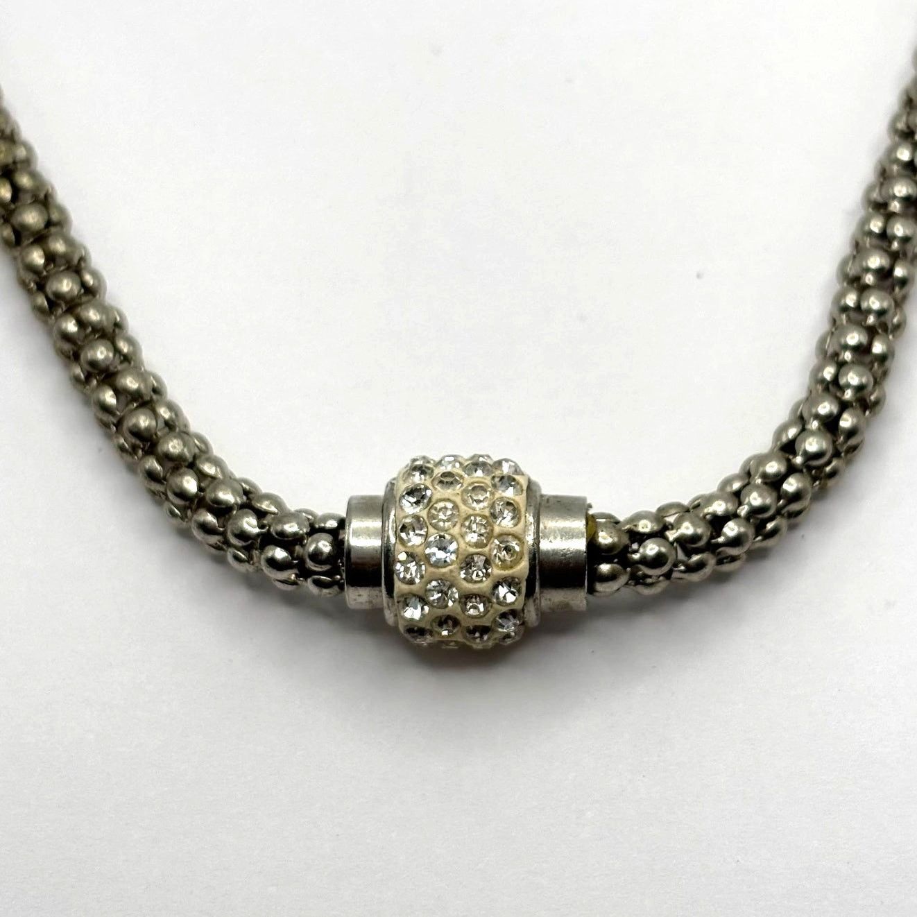 Other Silver Crystal Ball Necklace Size ONE SIZE - 2 Thumbnail