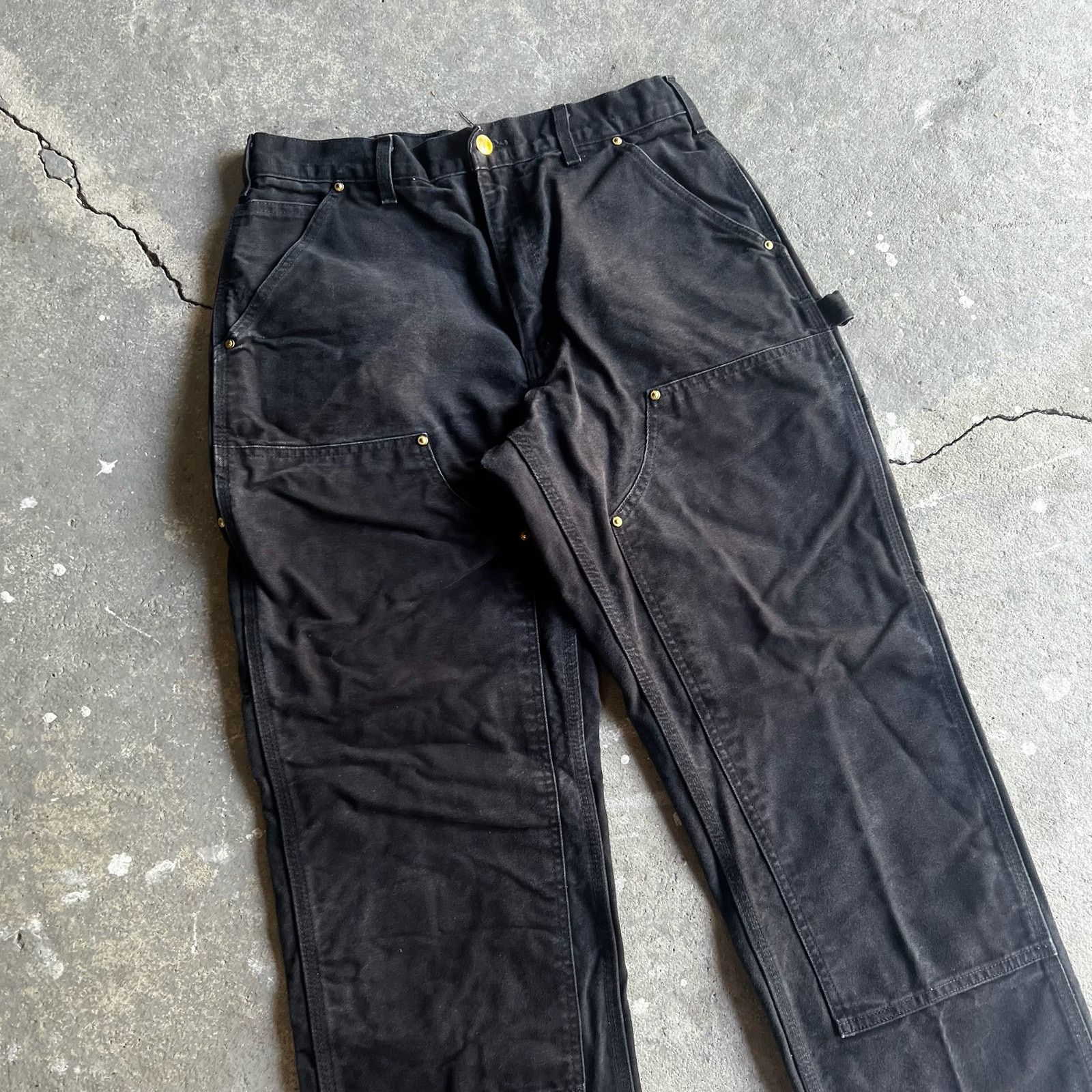 Carhartt × Vintage Carhartt black double knee work wear carpenter pants Size US 31 - 2 Thumbnail