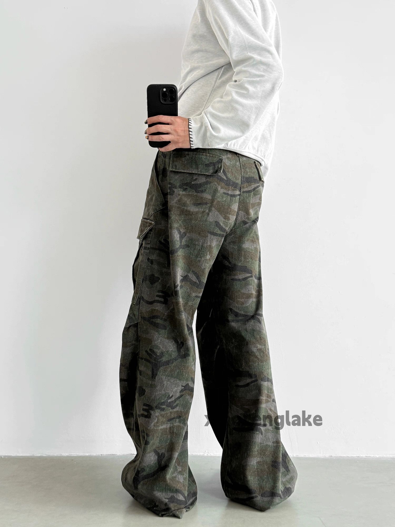 ltx loose baggy skate hiphop camo cargo hiphop pants