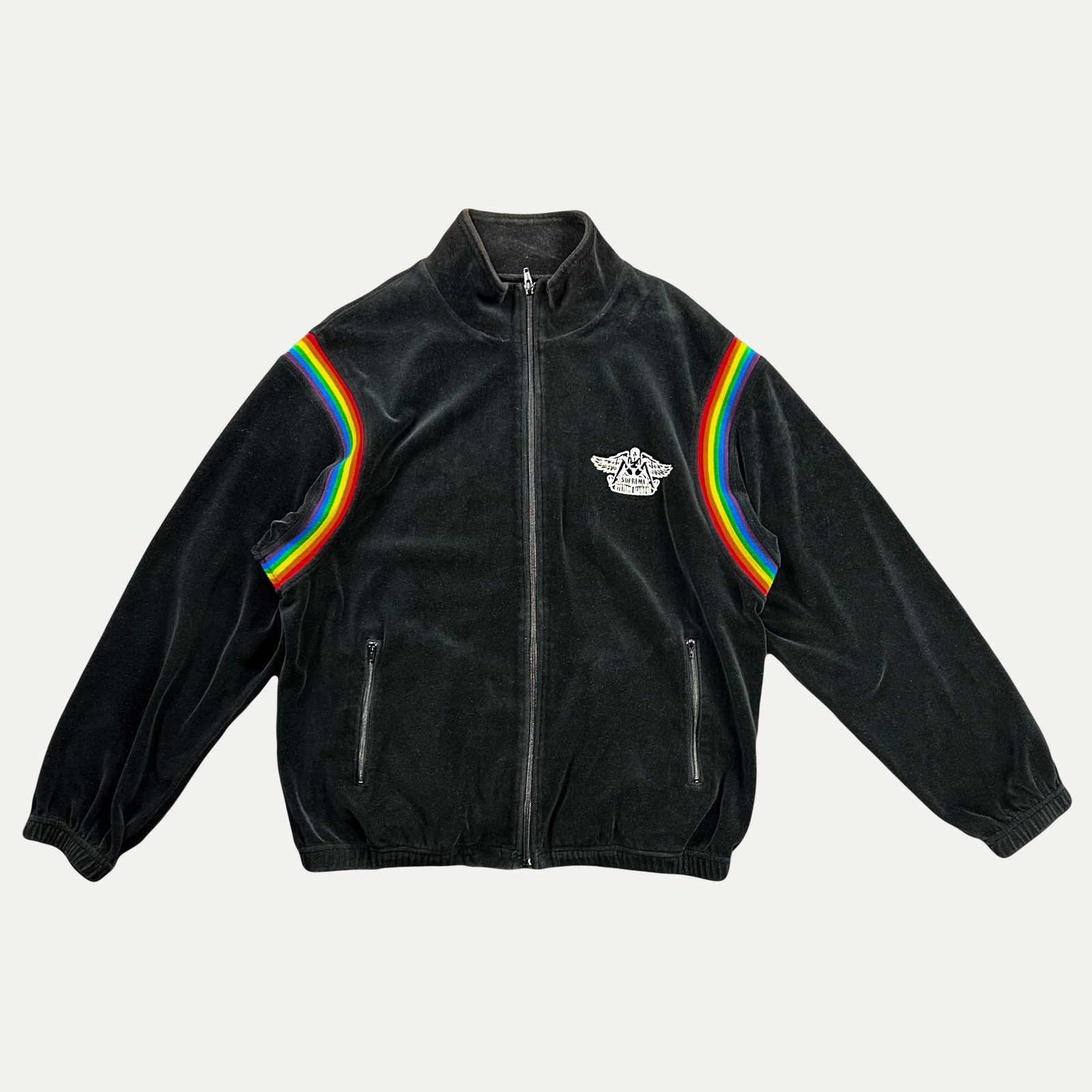 Supreme Supreme SS18 Black Polka Dot Collared Zip Up Jacket | Grailed