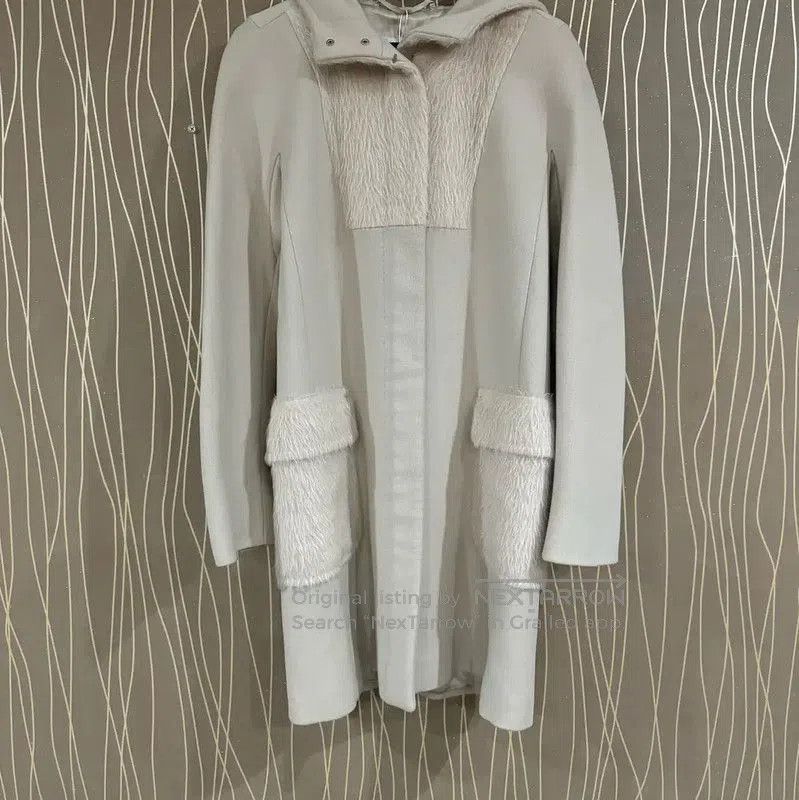 Max Mara MaxMara Women's Khaki Alpaca Wool Coat . Size XS / US 0-2 / IT 36-38 - 1 Thumbnail