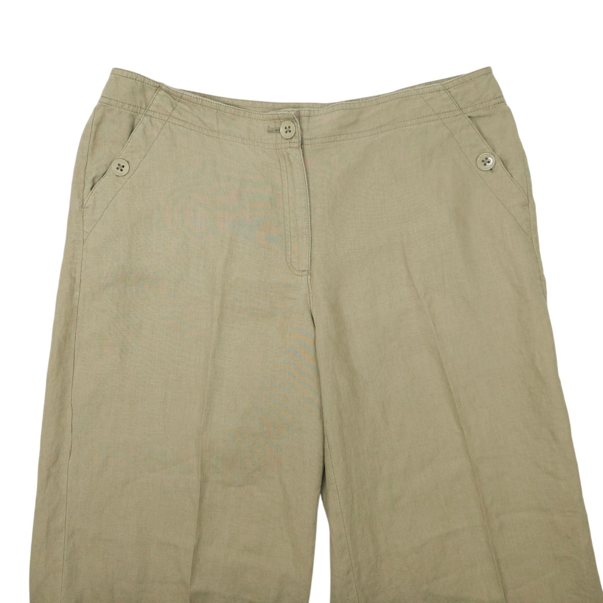 Chicos Chicos Linen Pants Women Size 1 US M/8 MId Rise Wide Leg Sla Size 30" / US 8 / IT 44 - 10 Thumbnail