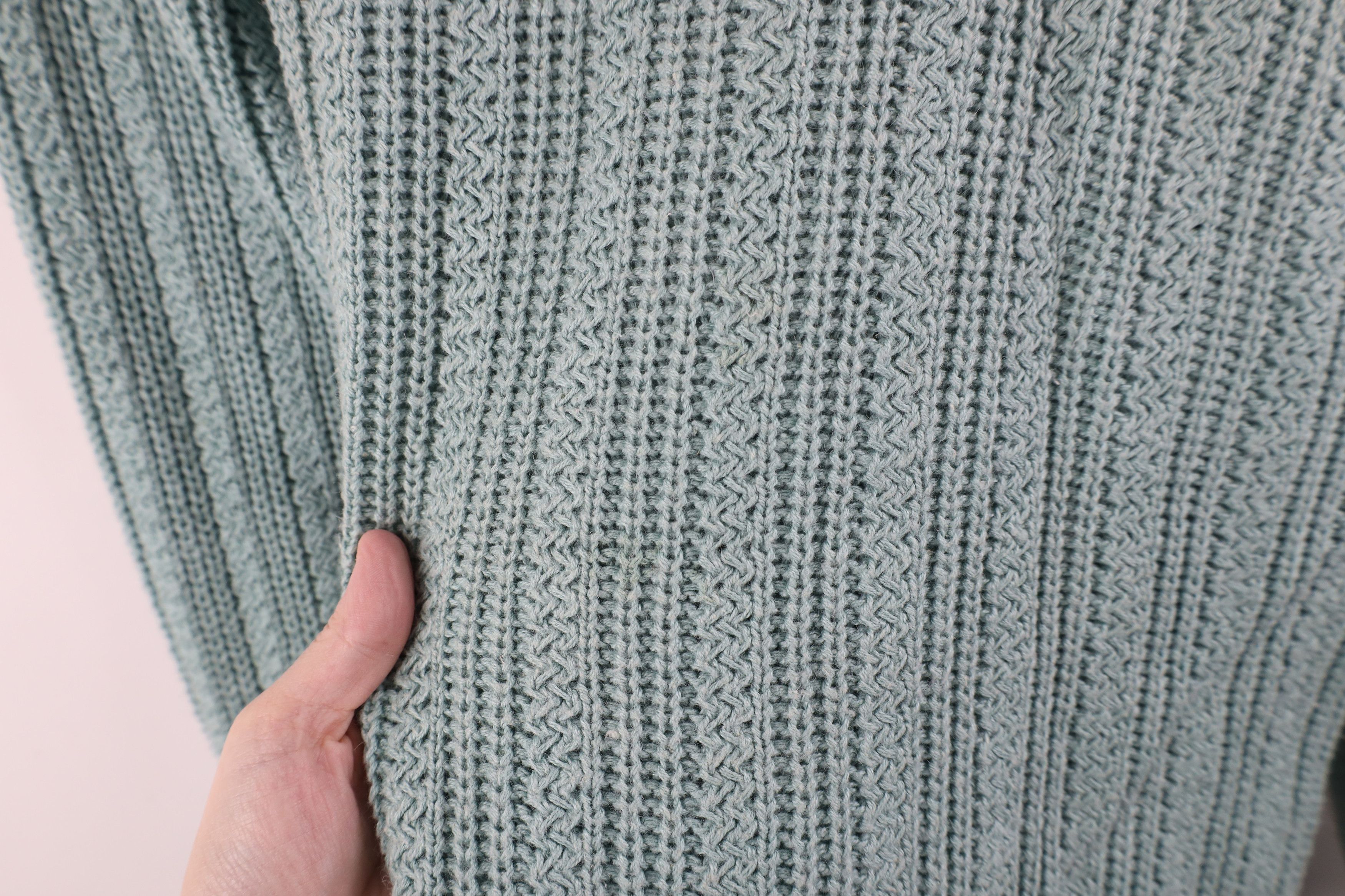 Vintage Vintage 90s Streetwear Ribbed Knit Crewneck Sweater Mint Size US L / EU 52-54 / 3 - 4 Thumbnail