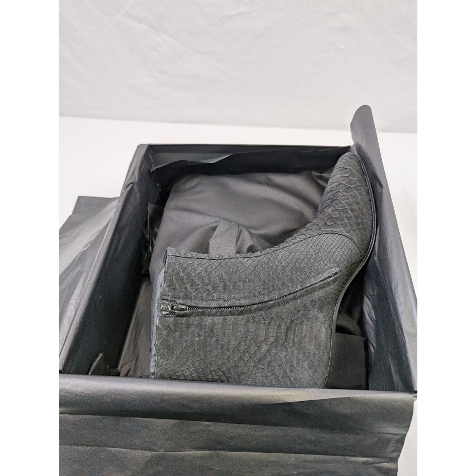 Saint Laurent Paris o1rshd1 Vassili 60 Pitone / Python Boots in Nero Size US 9 / EU 42 - 23 Thumbnail