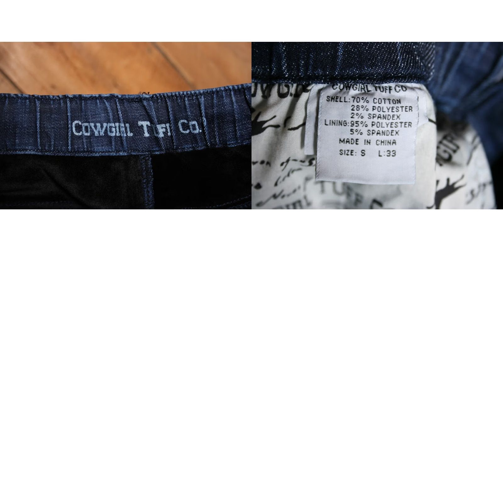Vintage COWGIRL TUFF Jeans Bootcut Denim Drawstring Size S 33" Inseam Blue Womens Modern Rise Mid 8.5-10.5” Size 28" / US 6 / IT 42 - 8 Thumbnail