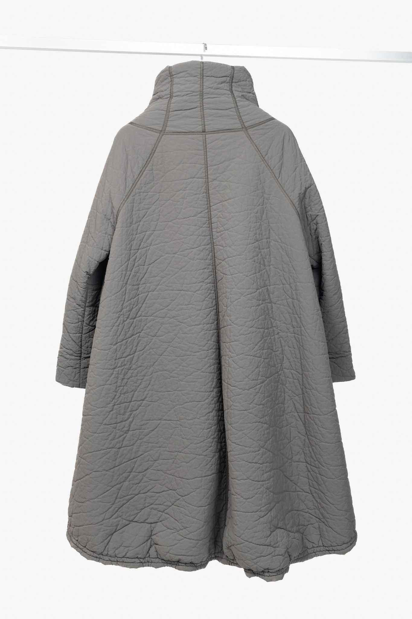 Annette Gortz Annette Gortz AW14 Clyde Grey Waxed Pebble-Texture Coat Size XL / US 12-14 / IT 48-50 - 2 Thumbnail