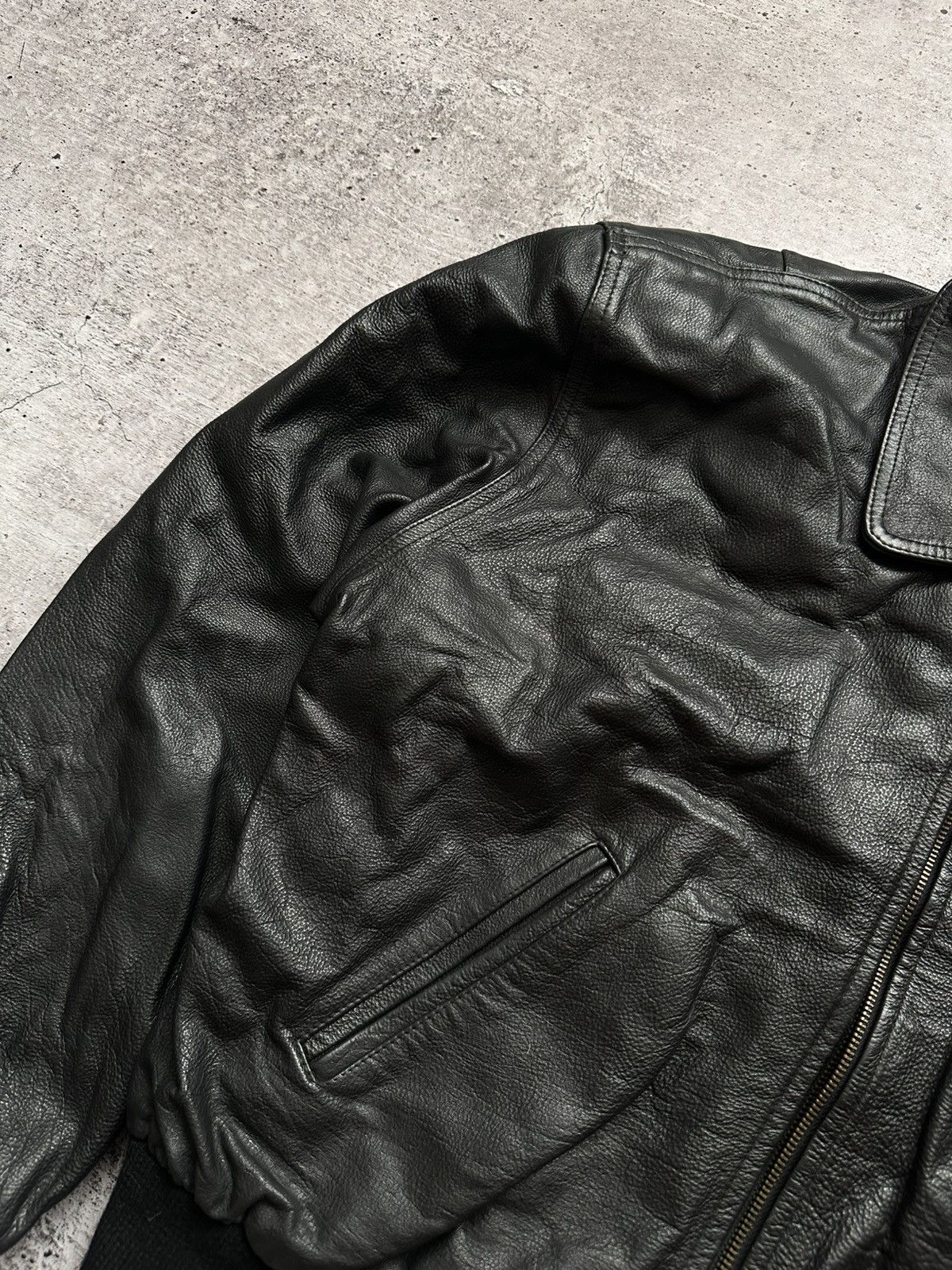 Vintage Vintage U-boot by Riccardo Leather Bomber Jacket Size US L / EU 52-54 / 3 - 4 Thumbnail