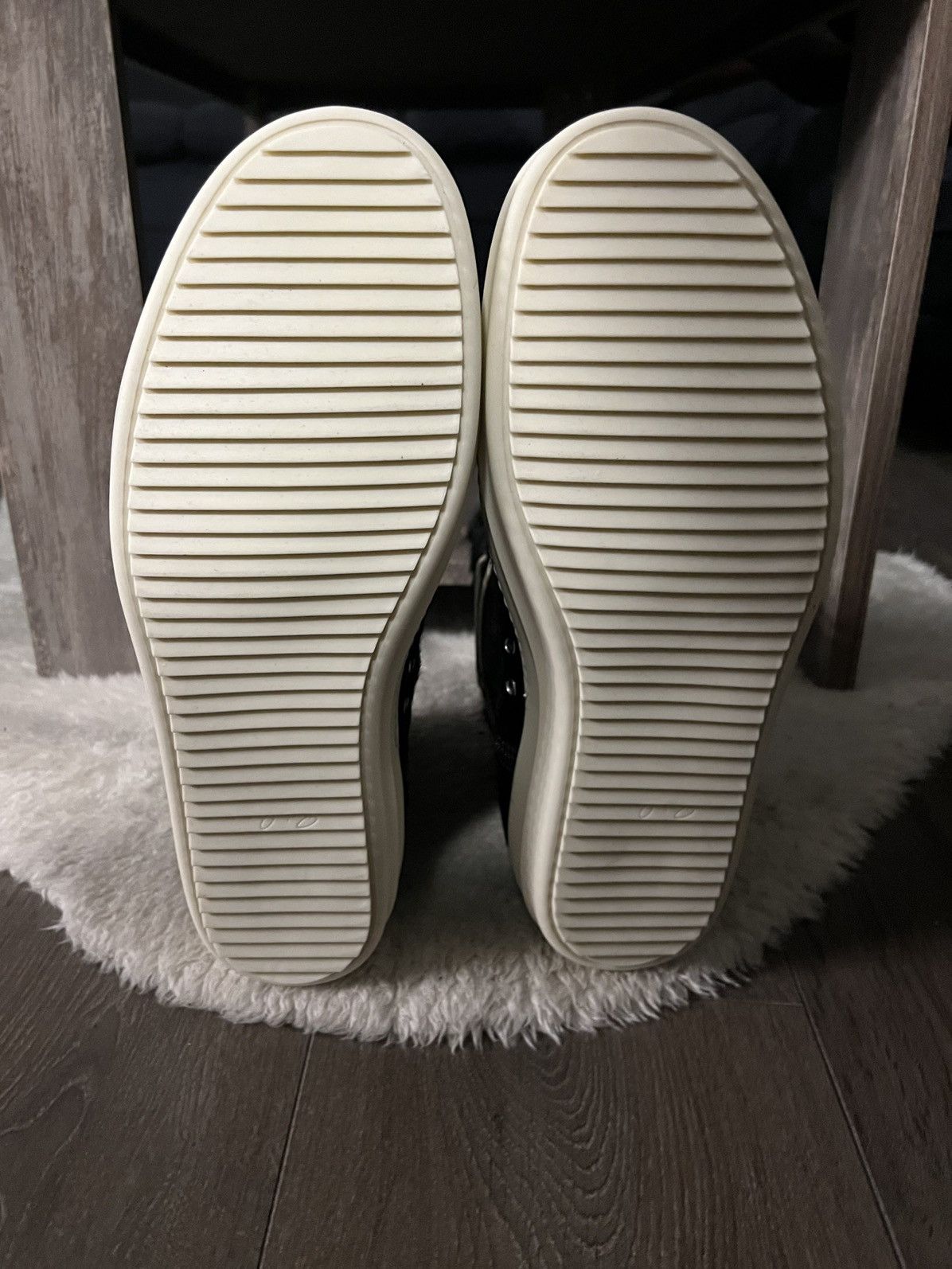 Rick Owens Drkshdw Rick Owens Ramones Strobe High Black Pony Size 45 Size US 11.5 / EU 44-45 - 9 Thumbnail
