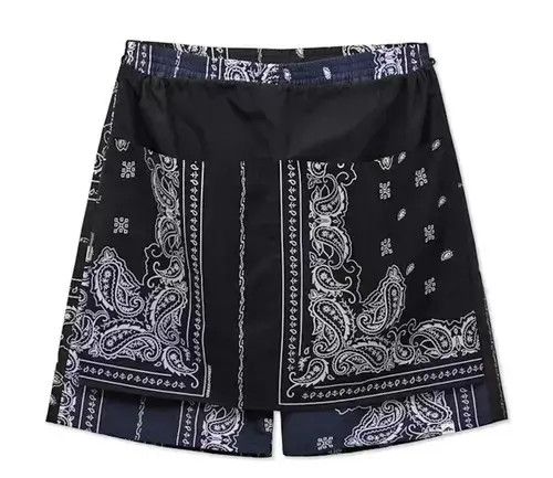 Other 20SS Indigo Union Japan Blue Two Layered Bandana Shorts Size US 32 / EU 48 - 2 Thumbnail