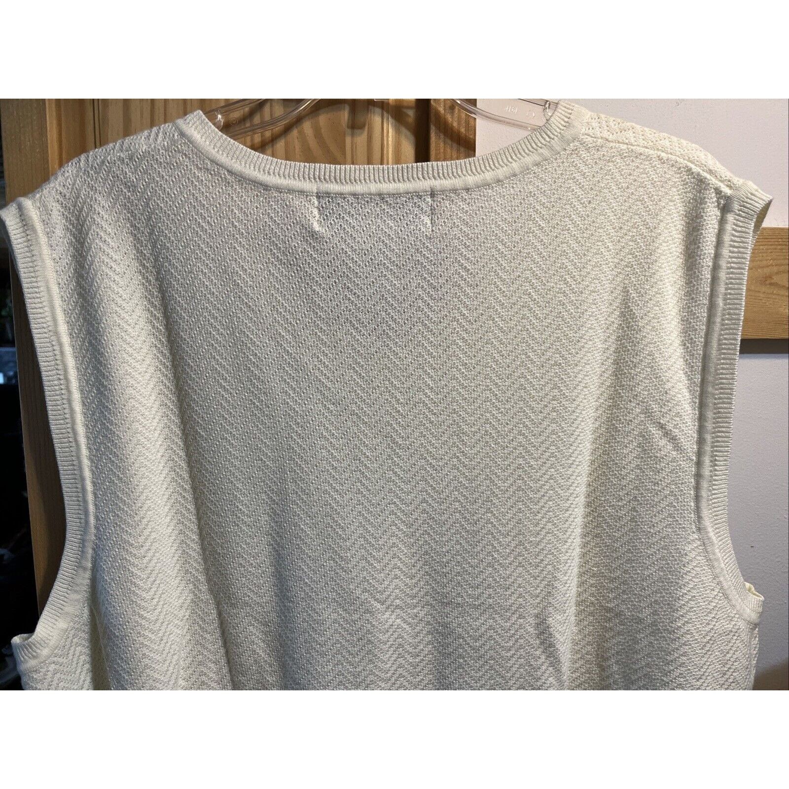 Consensus Sportswear VTG Consensus Golf Sweater Vest Men XL White Cotton Pullover Size US XL / EU 56 / 4 - 8 Thumbnail