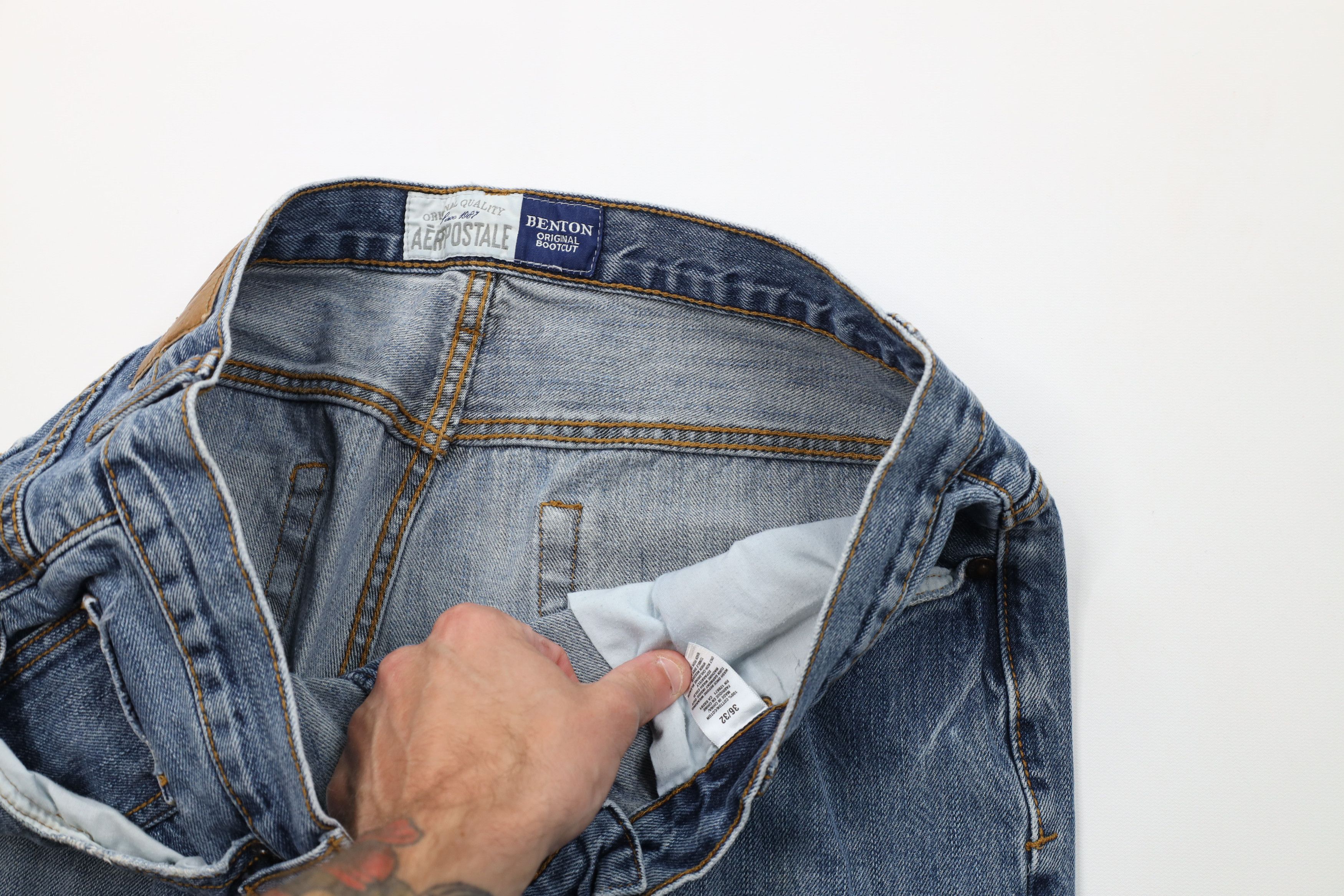 Aeropostale Vintage Y2K Aeropostale Wide Leg Bootcut Denim Jeans Blue Size US 36 / EU 52 - 9 Thumbnail