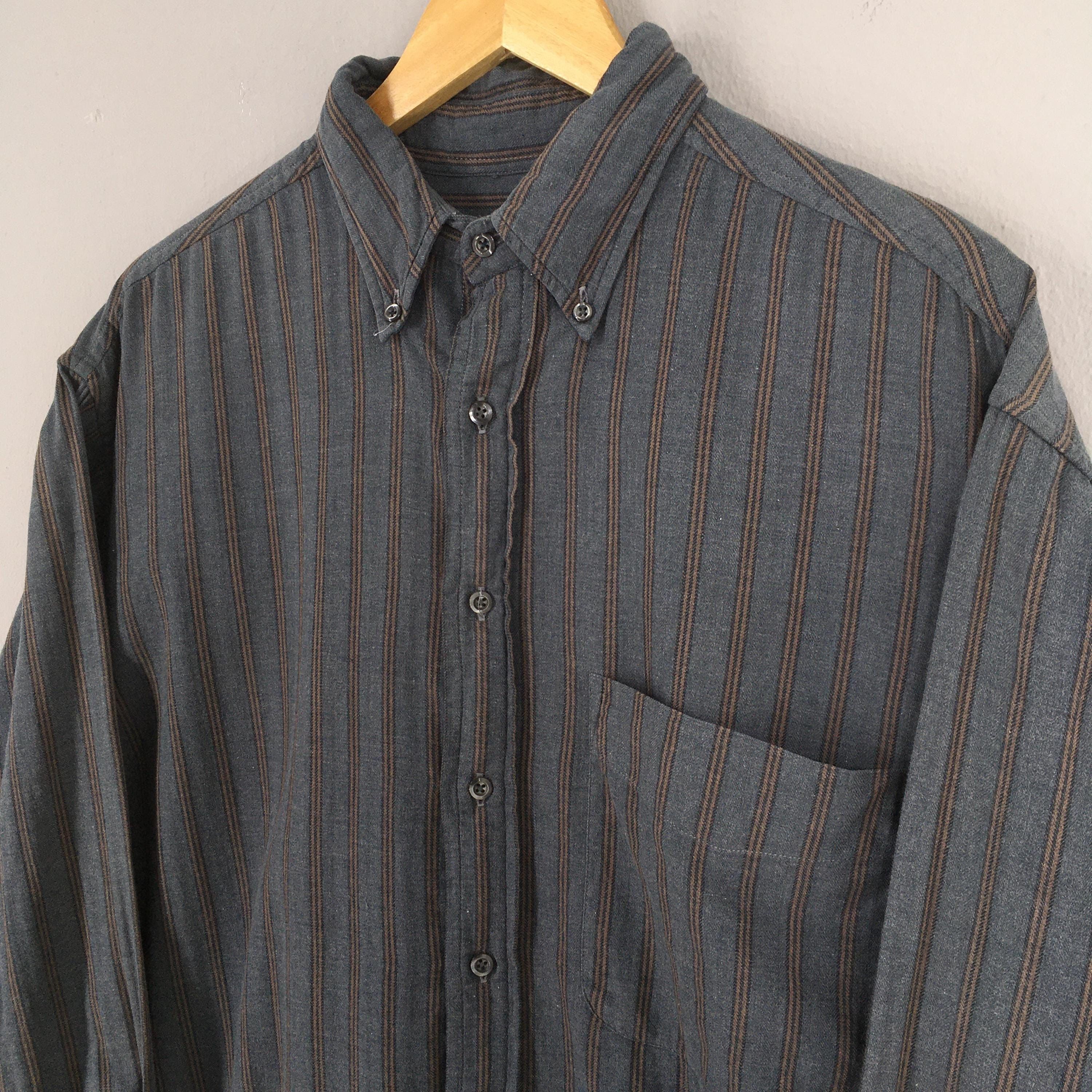 Flannel × Timberland Timberland Weathergear White Striped Blue Shirt Medium Size US M / EU 48-50 / 2 - 3 Thumbnail