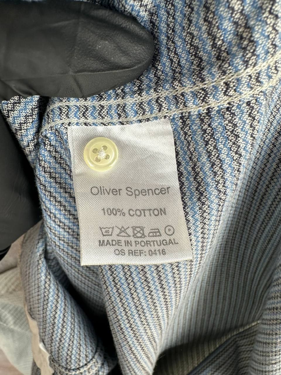 Oliver Spencer Oliver Spencer Zigzag Textured Cotton Shirt Button Up LS Size US L / EU 52-54 / 3 - 14 Thumbnail