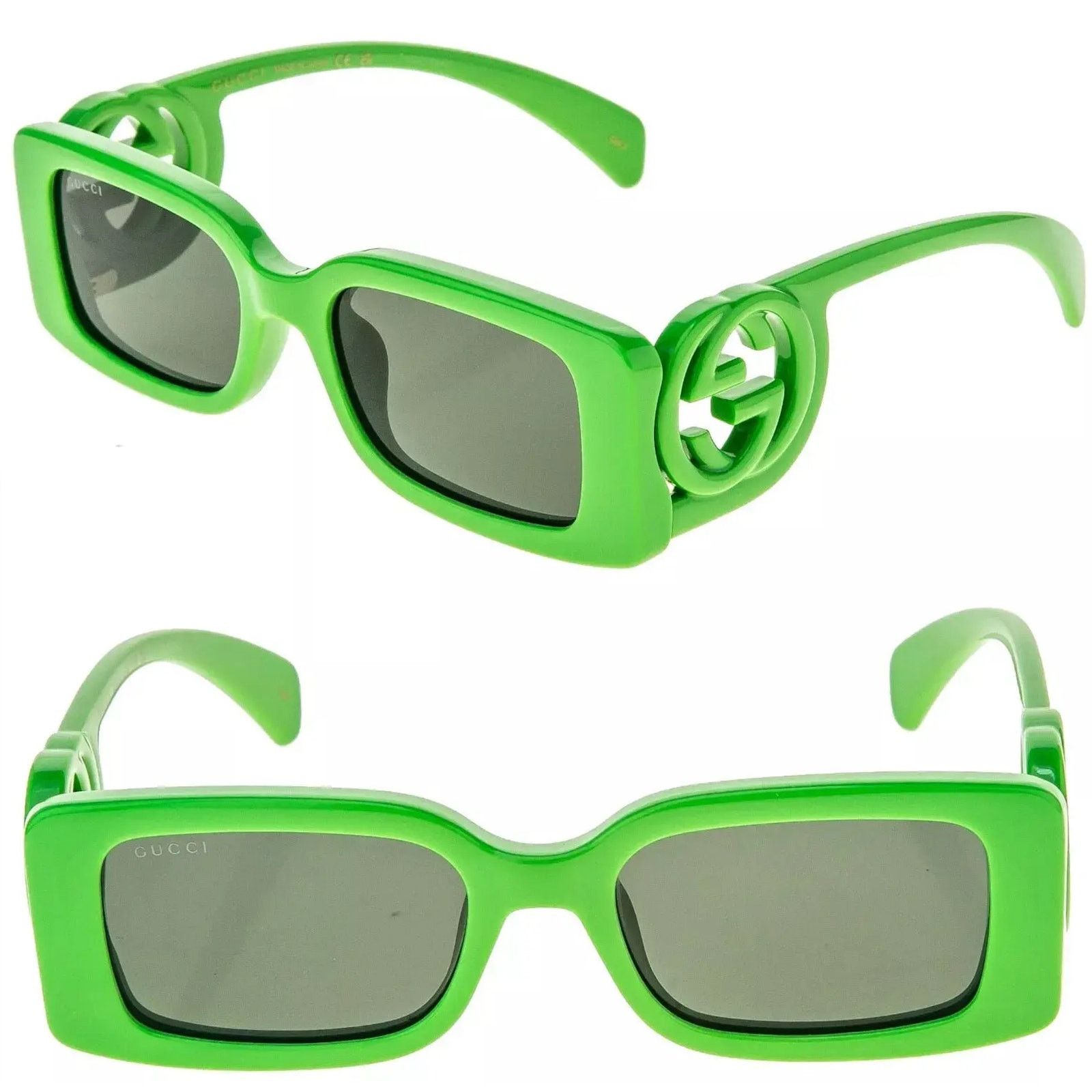 Gucci NEW Gucci Sunglasses GG1325S 009 Acid Green Grey Authentic Size ONE SIZE - 9 Thumbnail