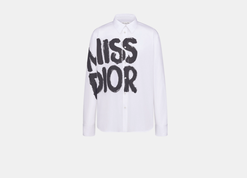 Dior o1w1db11225 451B28 Blouse in White/Black Size L / US 10 / IT 46 - 1 Thumbnail