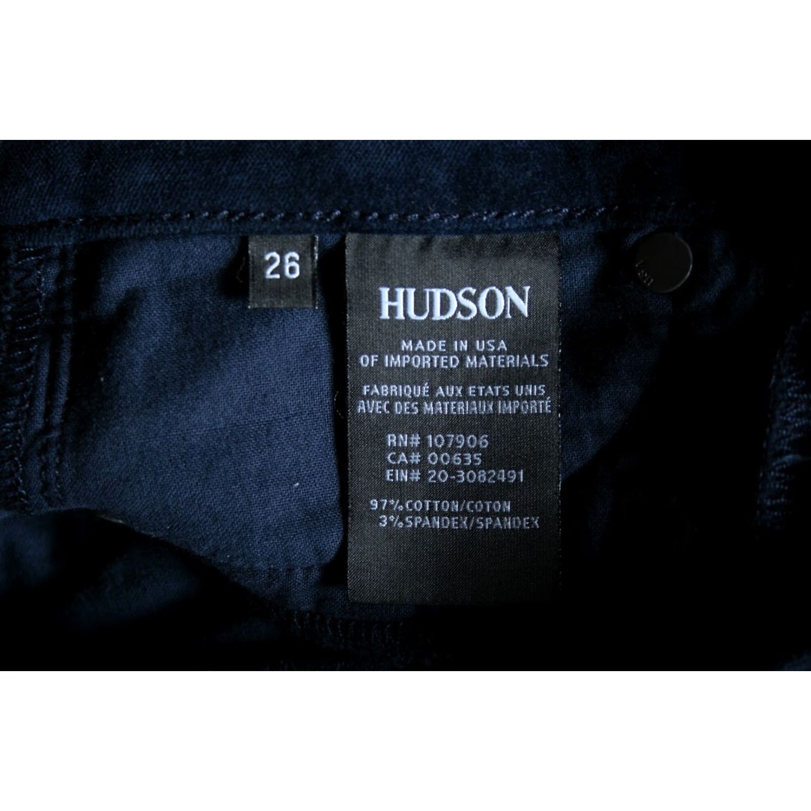 Hudson HUDSON Brix Blue Velvet High Rise Cropped Flare Leg Pants Sz 28 Women Cotton Blend Velvet Silk Look Pants Size 28" / US 6 / IT 42 - 7 Thumbnail