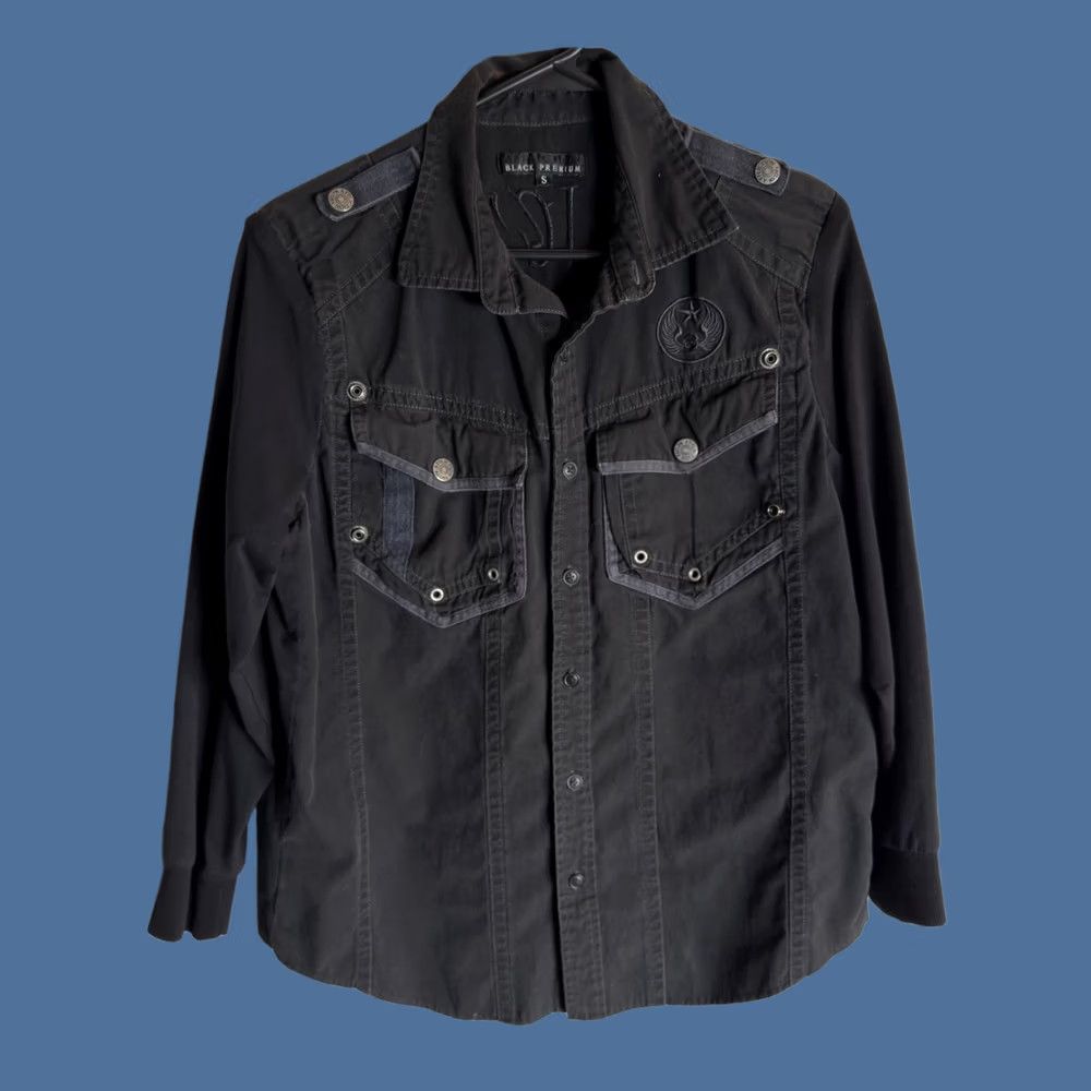Affliction Affliction Black Premium Men’s OVERTAKE Long Sleeve Dress Shirt Black Mens S Shirt Size 36R - 1 Thumbnail