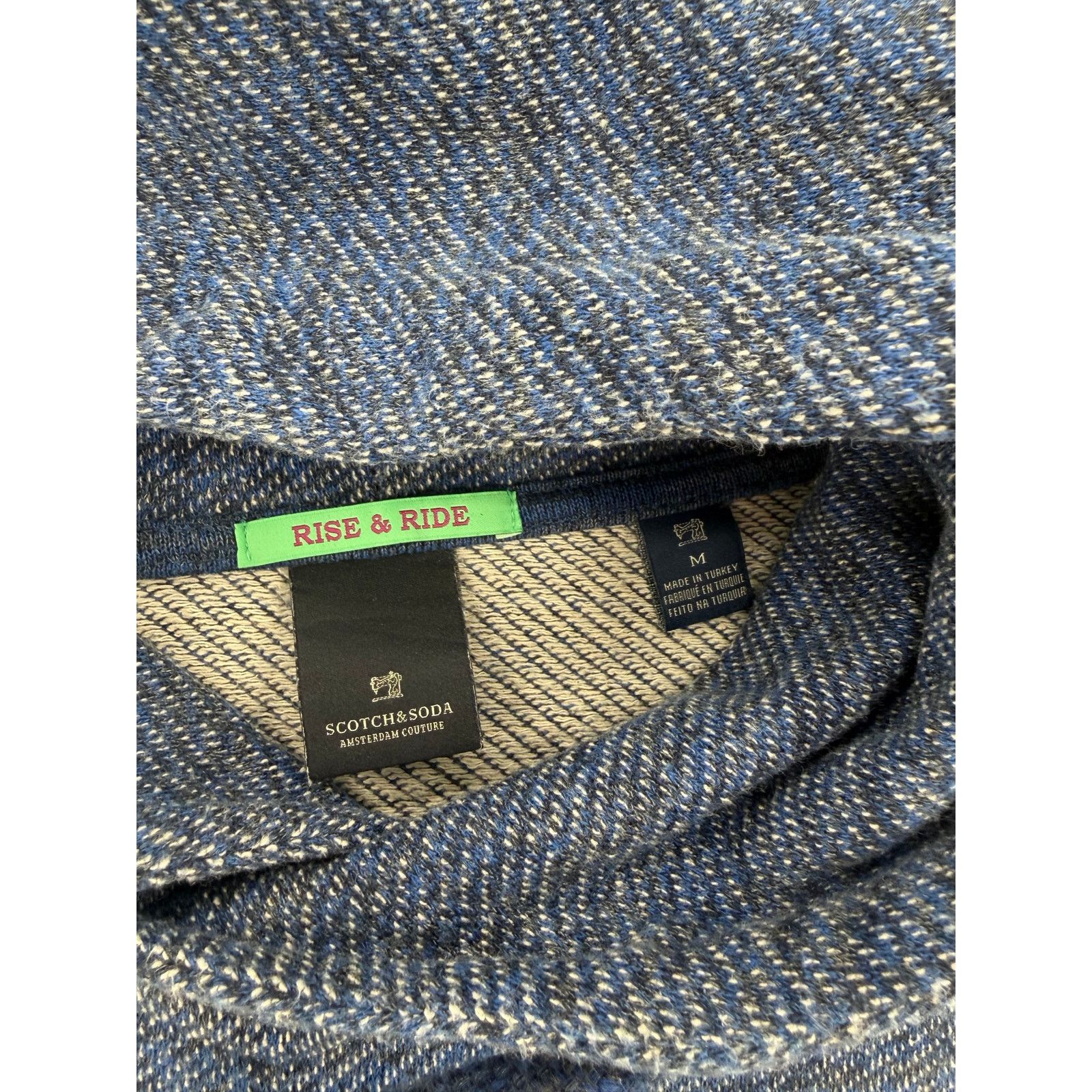Scotch & Soda Scotch & Soda Rise & Ride Soft Denim Blue Knitted Hoodie Size US M / EU 48-50 / 2 - 3 Thumbnail